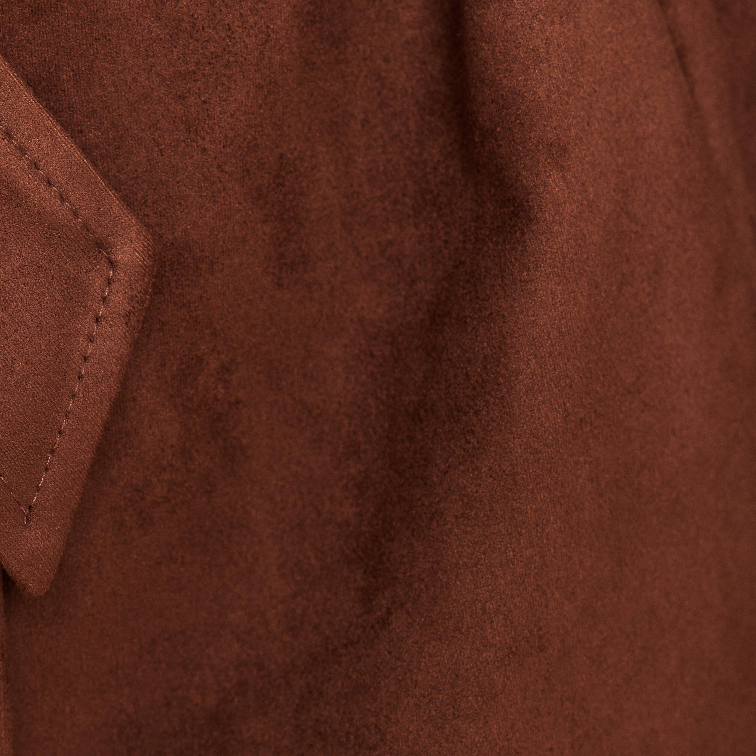 Trench cintr&eacute; long aspect daim marron femme