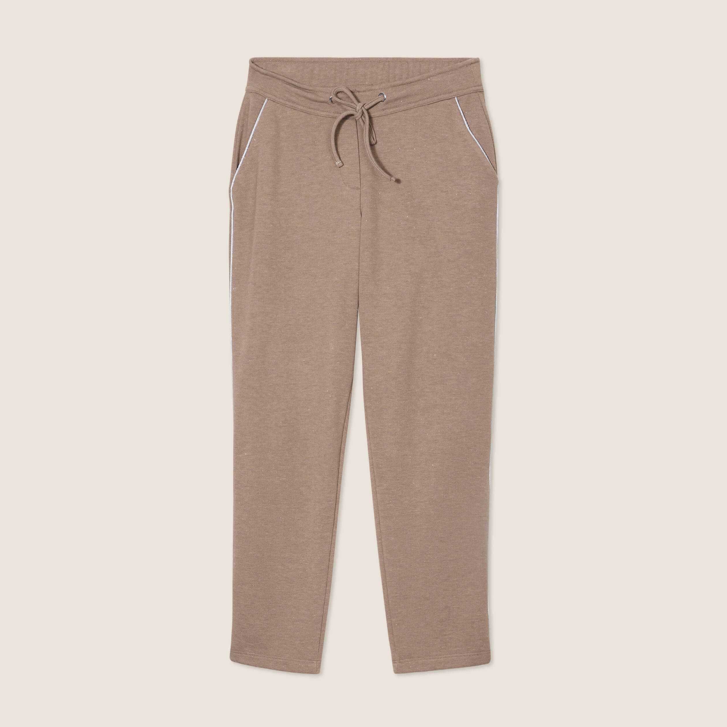 Pantalon jogging 7/8ème taupe femme