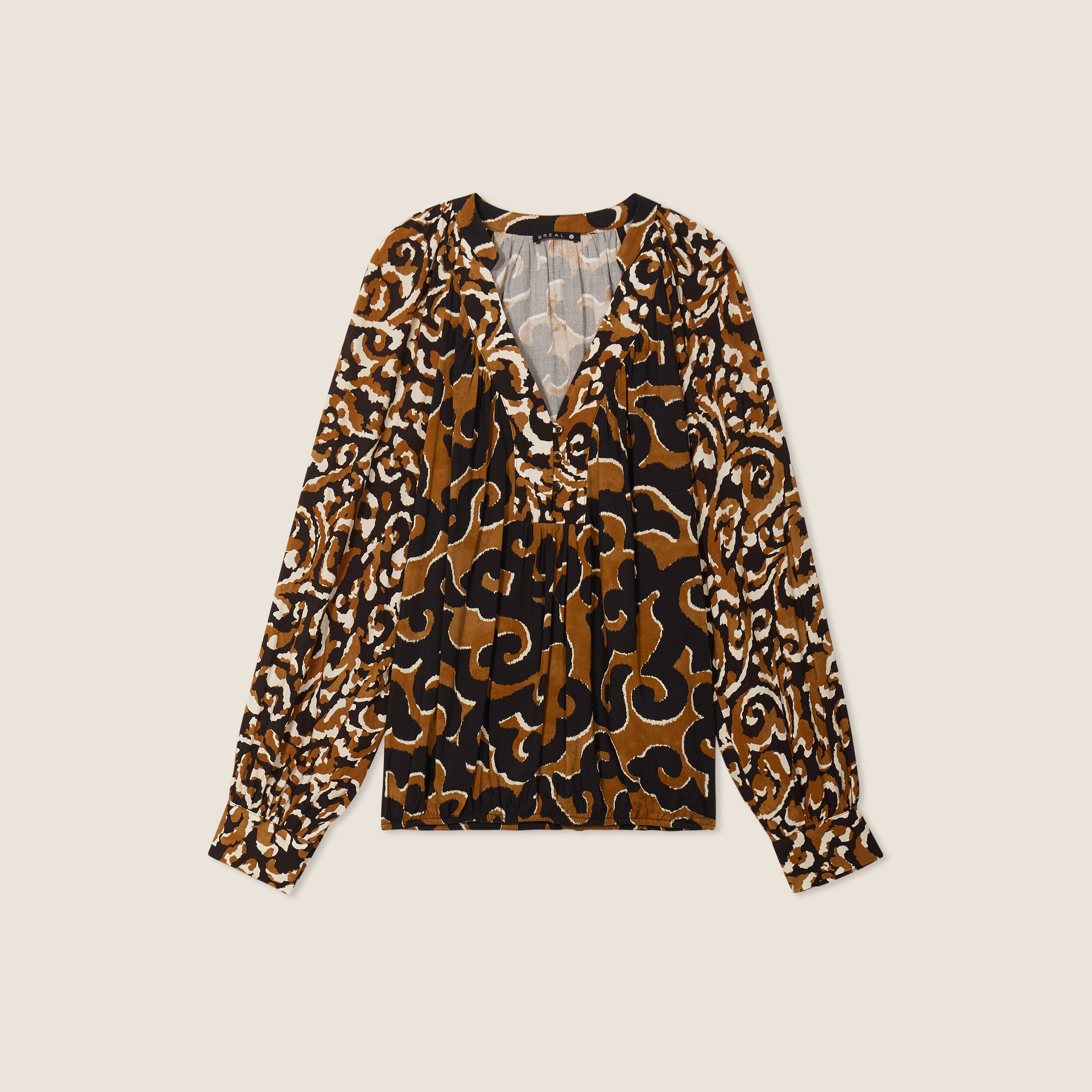 Blouse manches longues noir femme