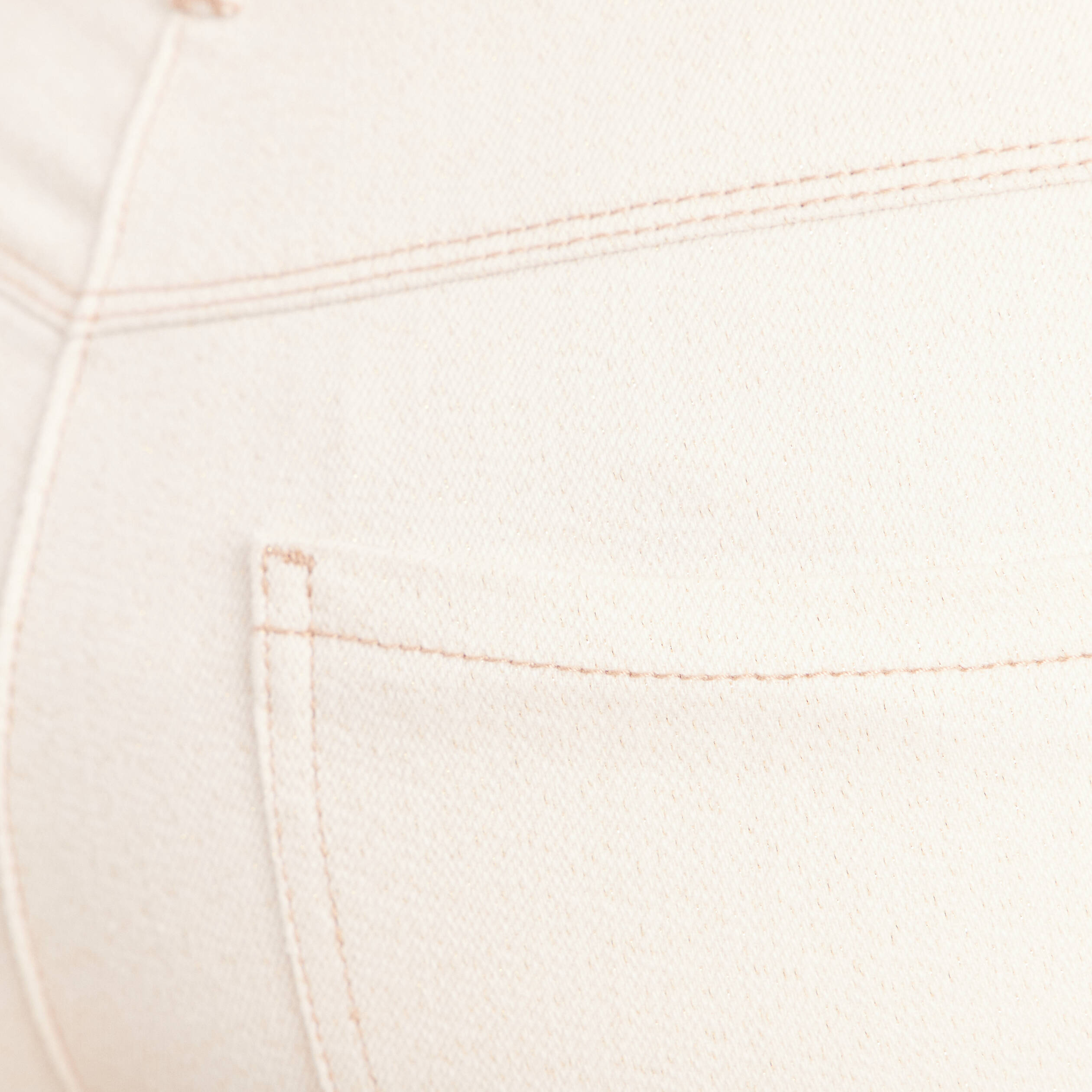 Jean coupe droite taille bascul&eacute;e ecru femme