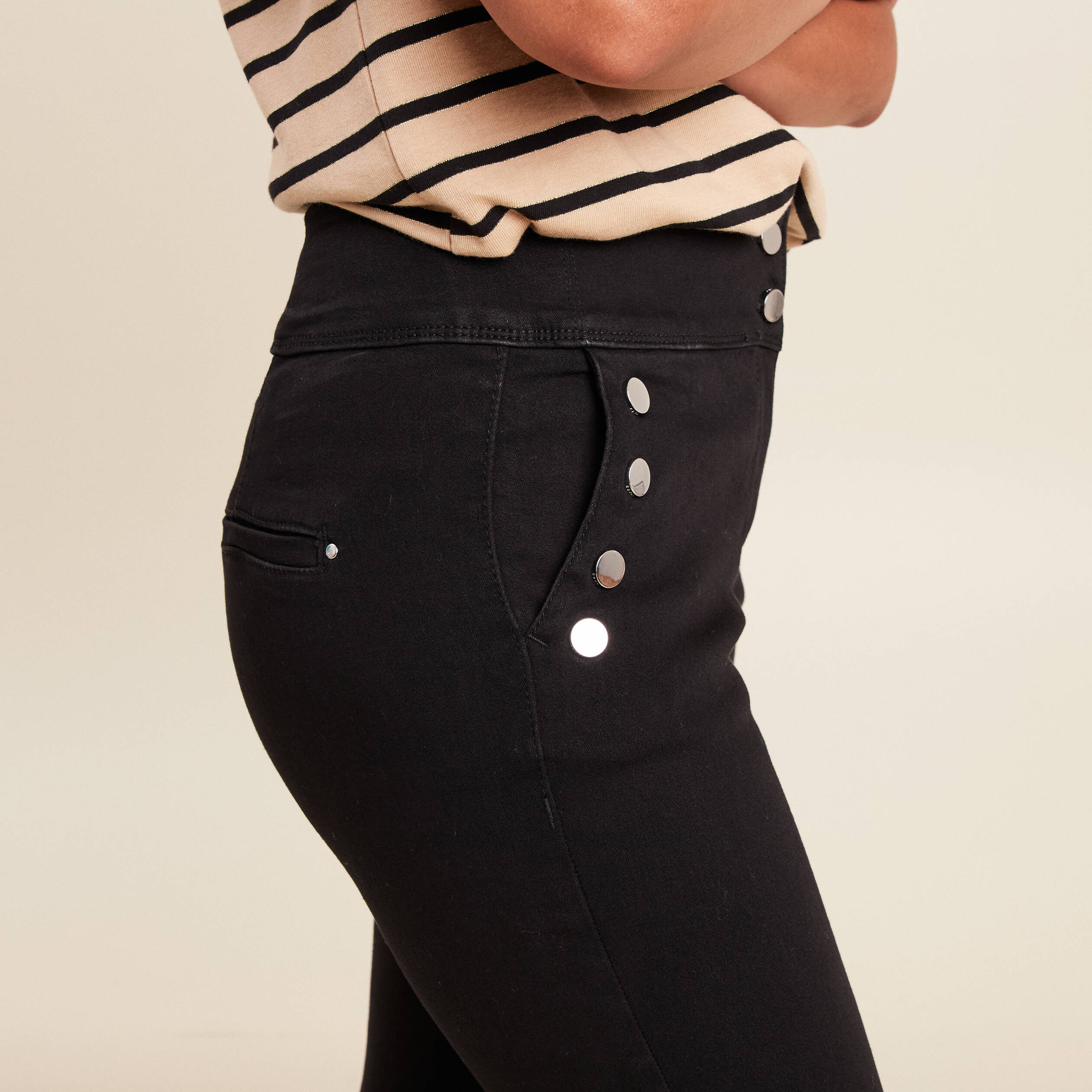 pantalon bootcut a pont noir femme Pantalon bootcut à pont noir femme