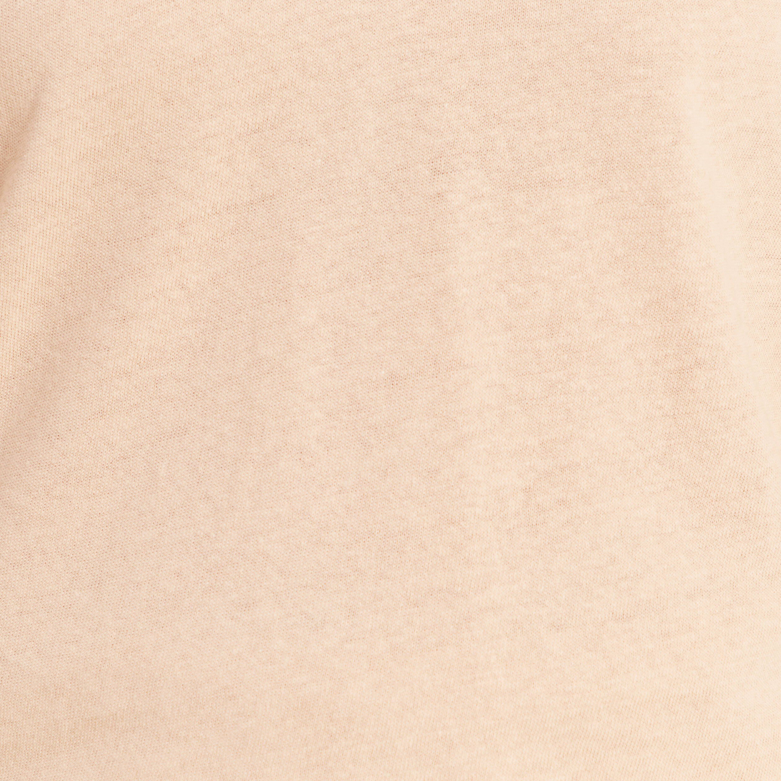 T-shirt manches courtes col en V sable femme