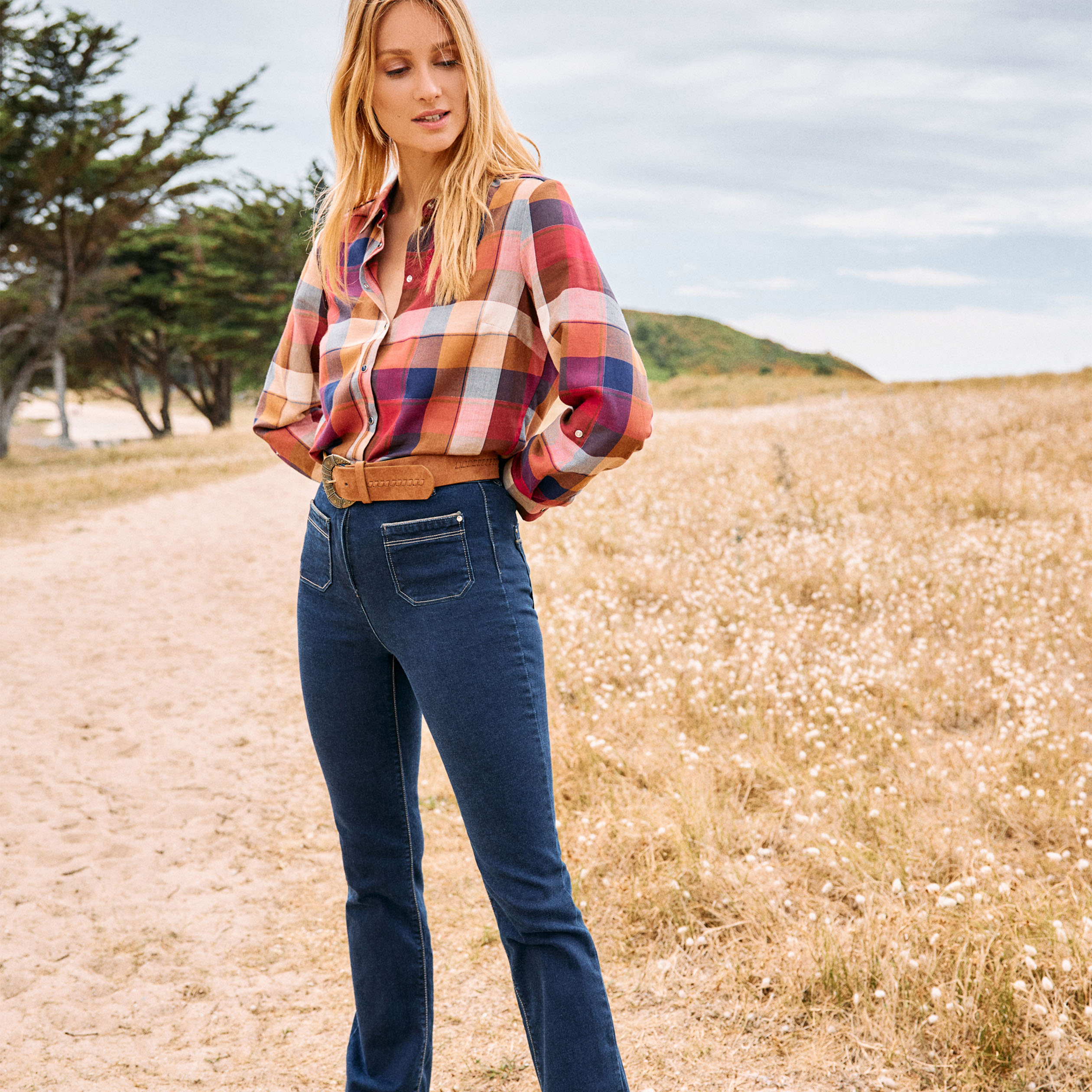 Chemise manches longues bordeaux femme | Br?�al