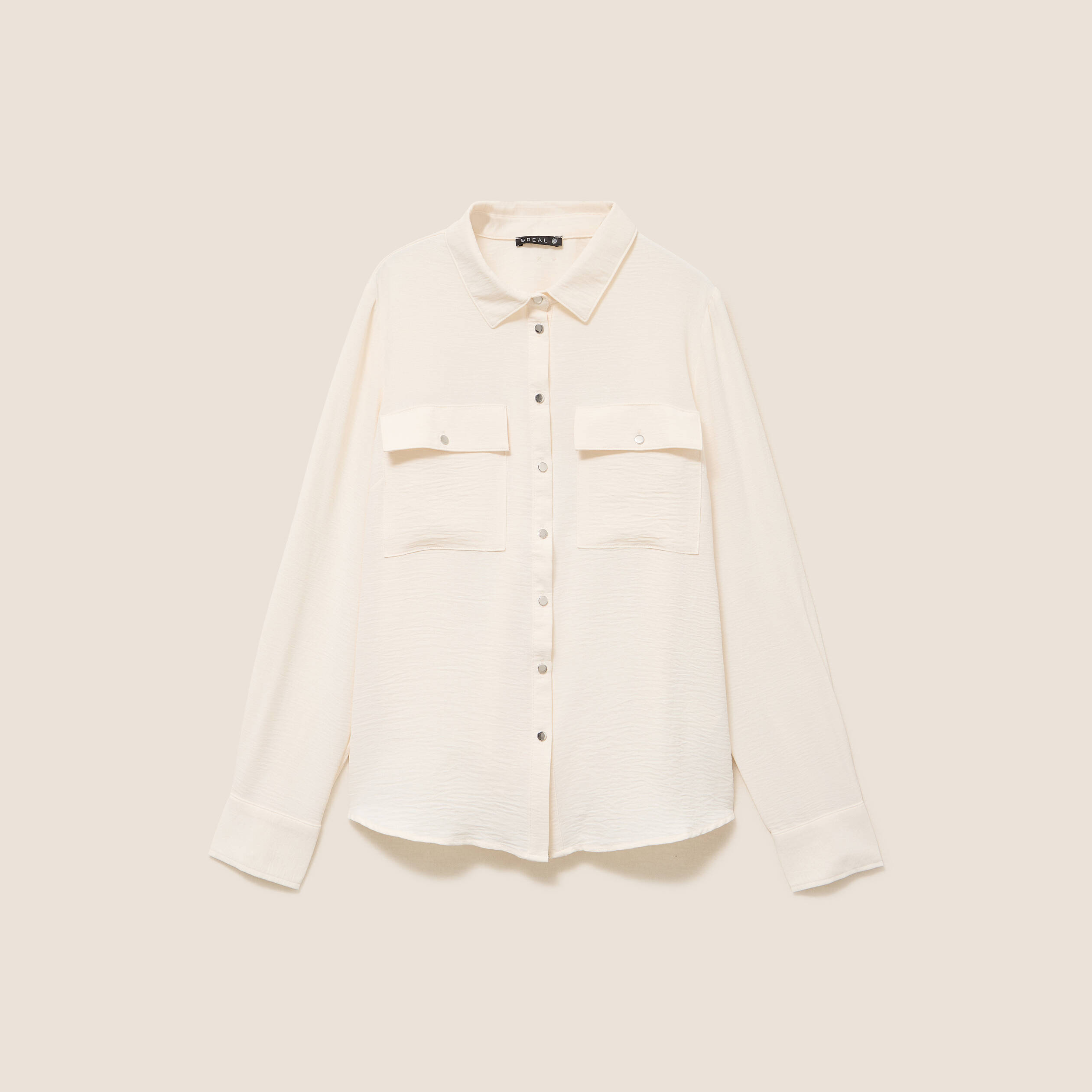 Chemise manches longues ecru femme