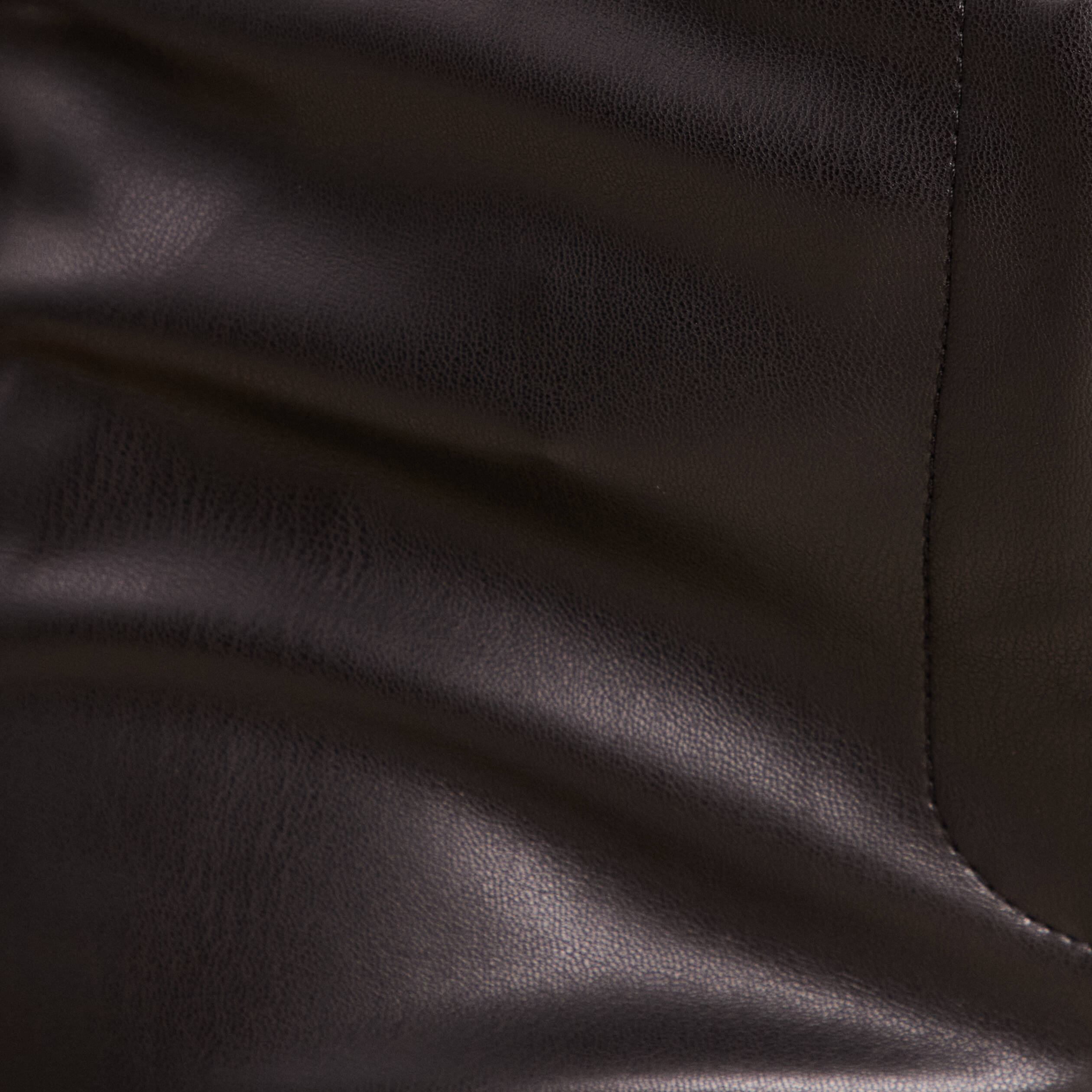 Pantalon bootcut taille haute similicuir noir femme