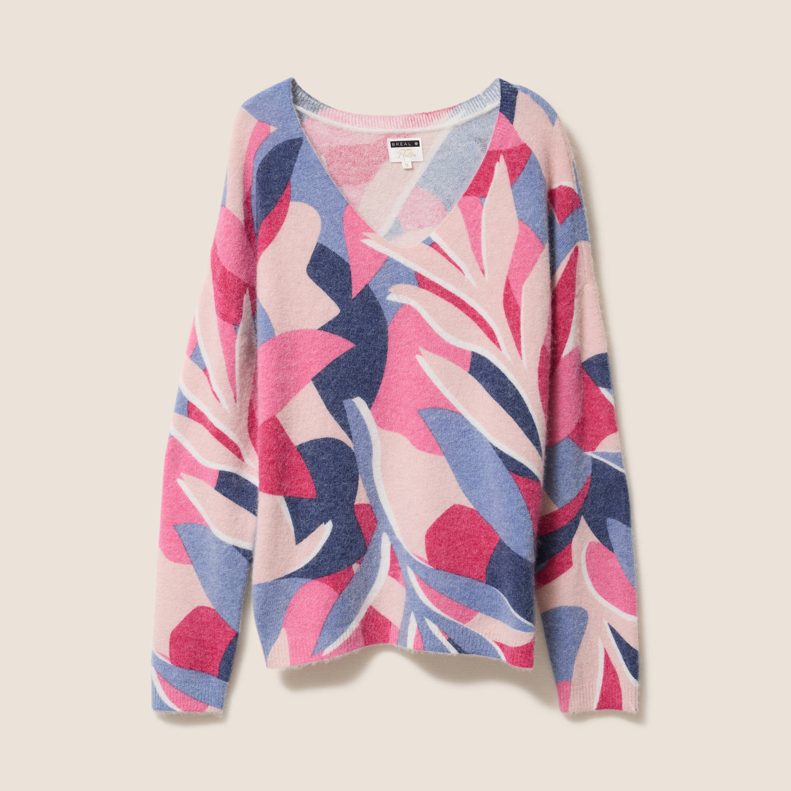 Pull Rose Pull manches longues rose femme | Bréal