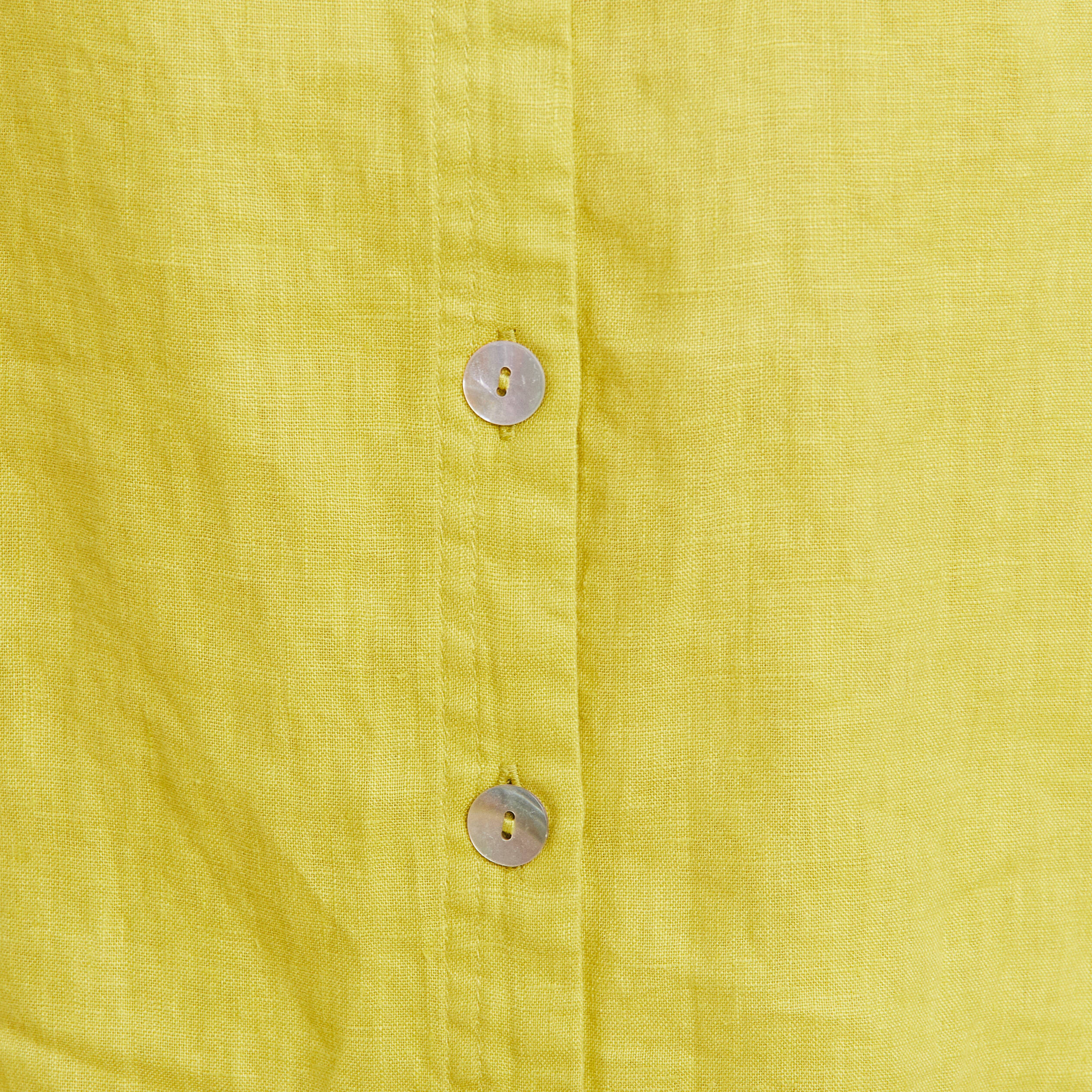 Chemisier Décontracté Femme Col V Manches Longues - Imprimé Jaune - Taille S - Polyester Léger - Pour Toutes Saisons