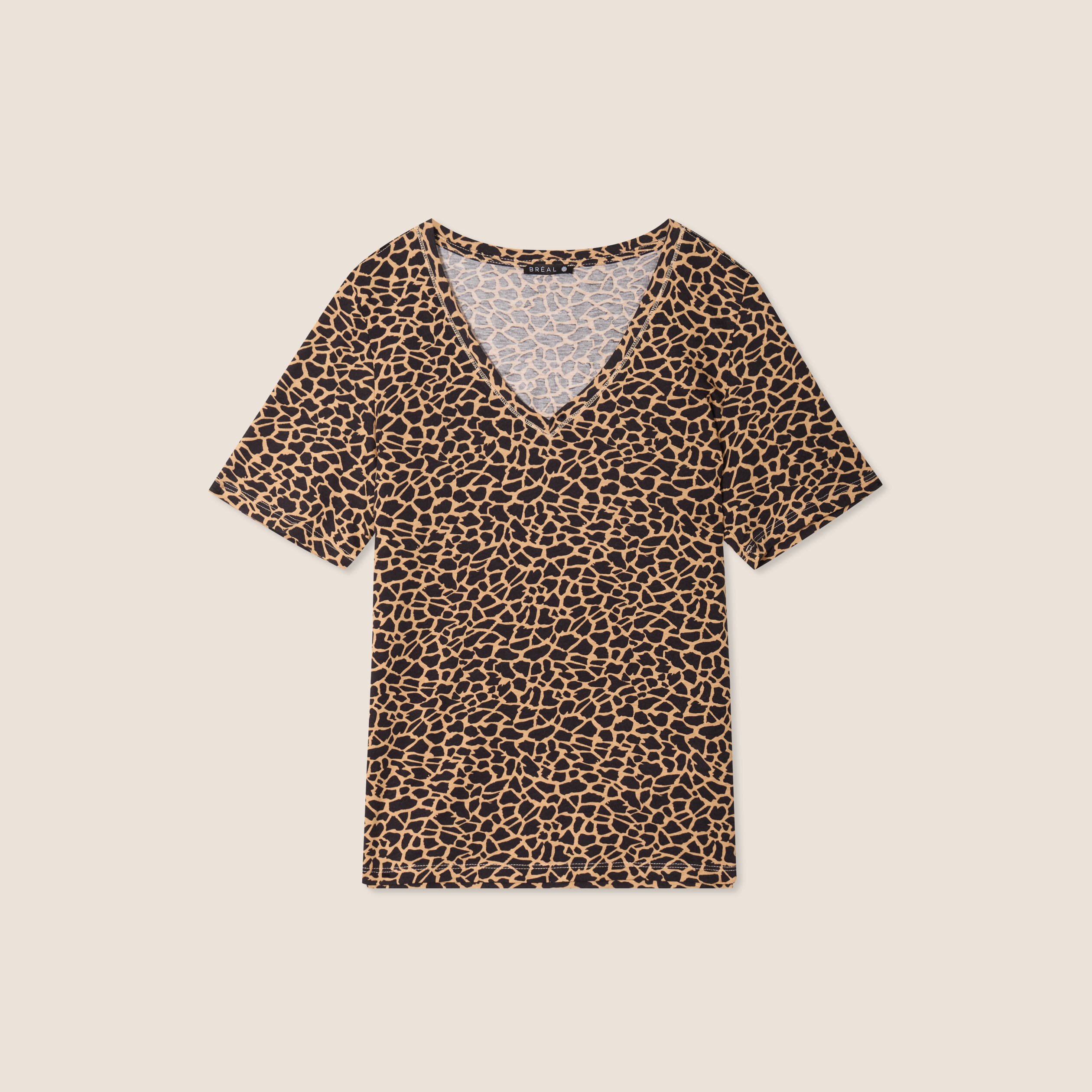 t shirt col v manches courtes noir femme T-shirt col V manches courtes noir femme