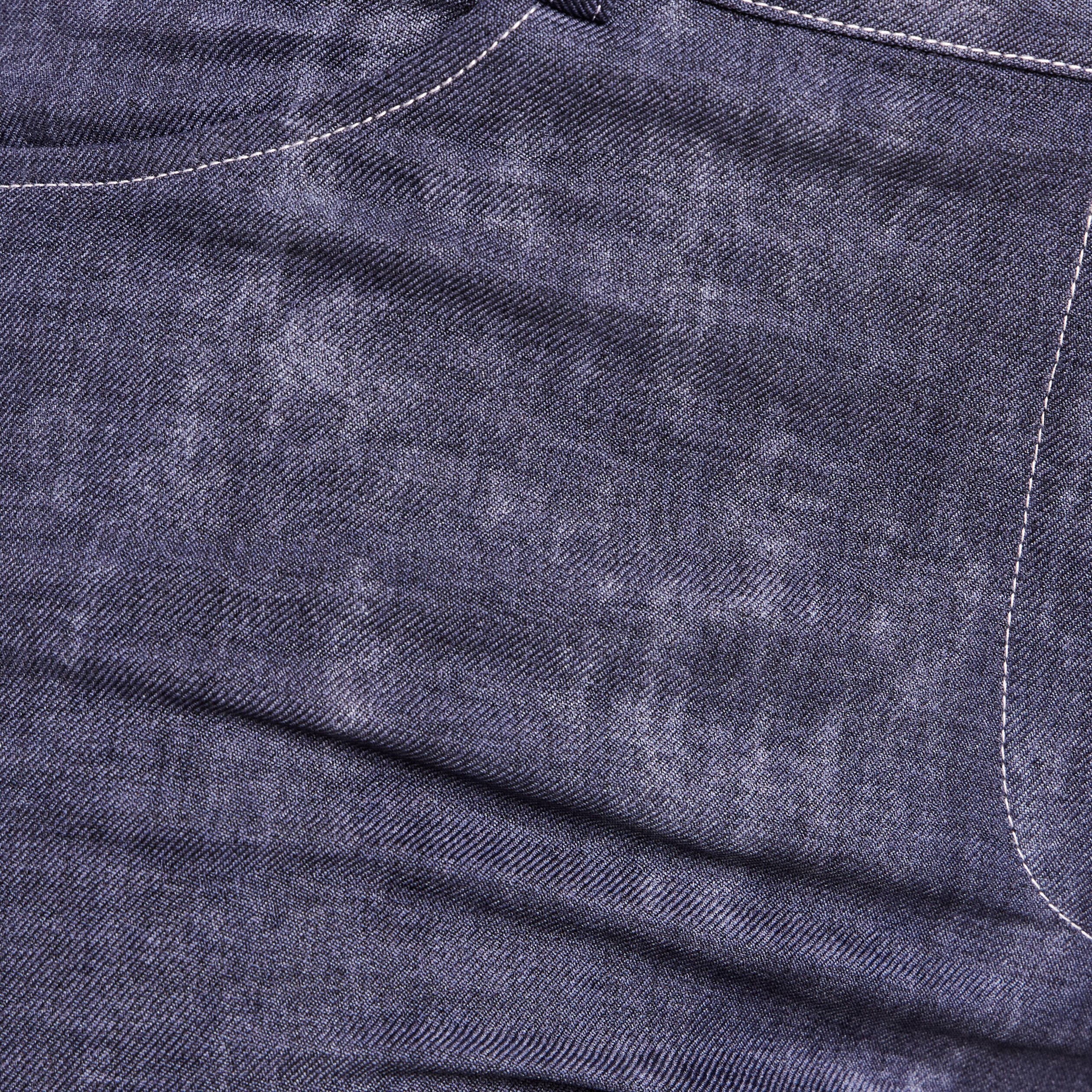 Jean large taille haute 5 poches bleu femme