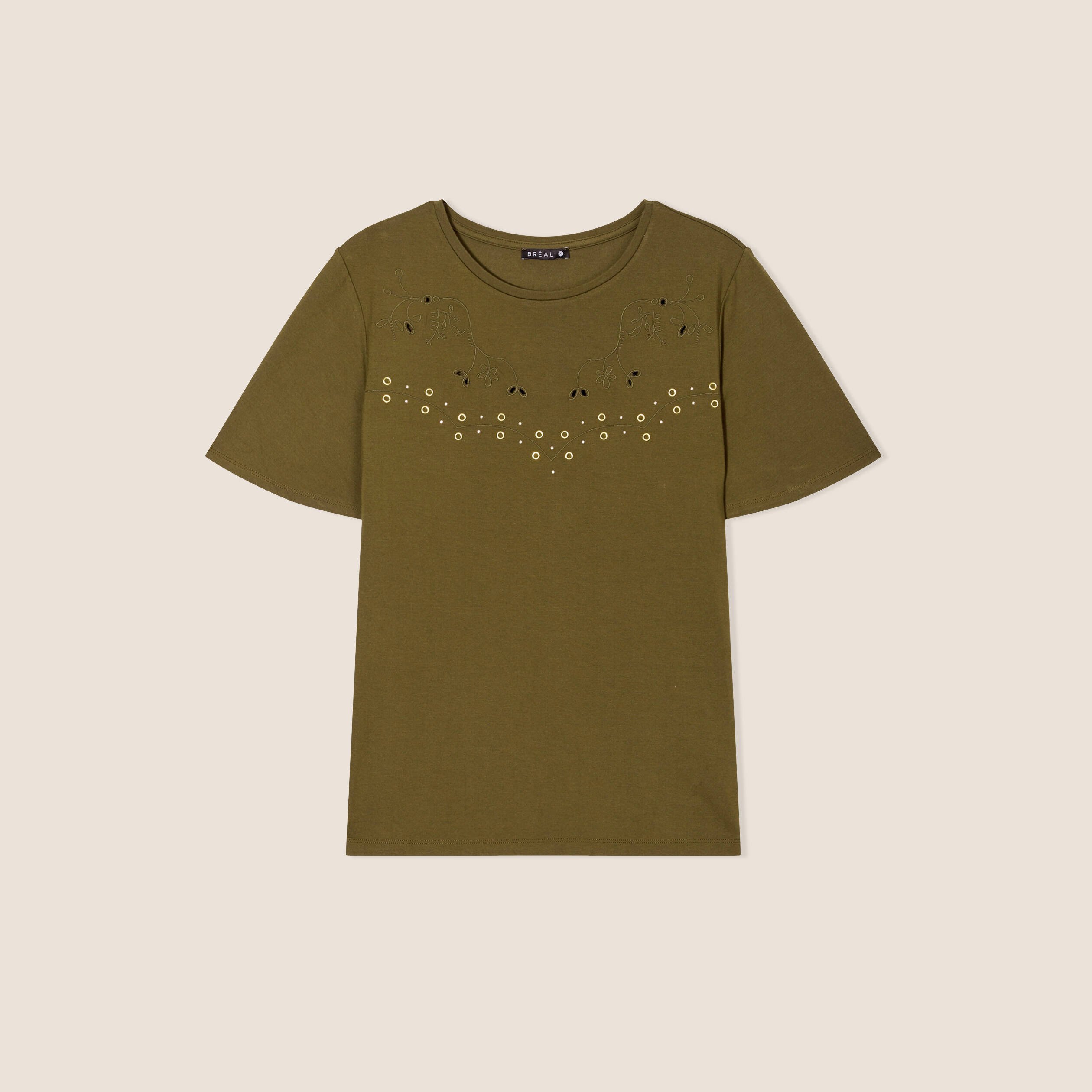 t shirt manches courtes vert olive femme T-shirt manches courtes vert olive femme