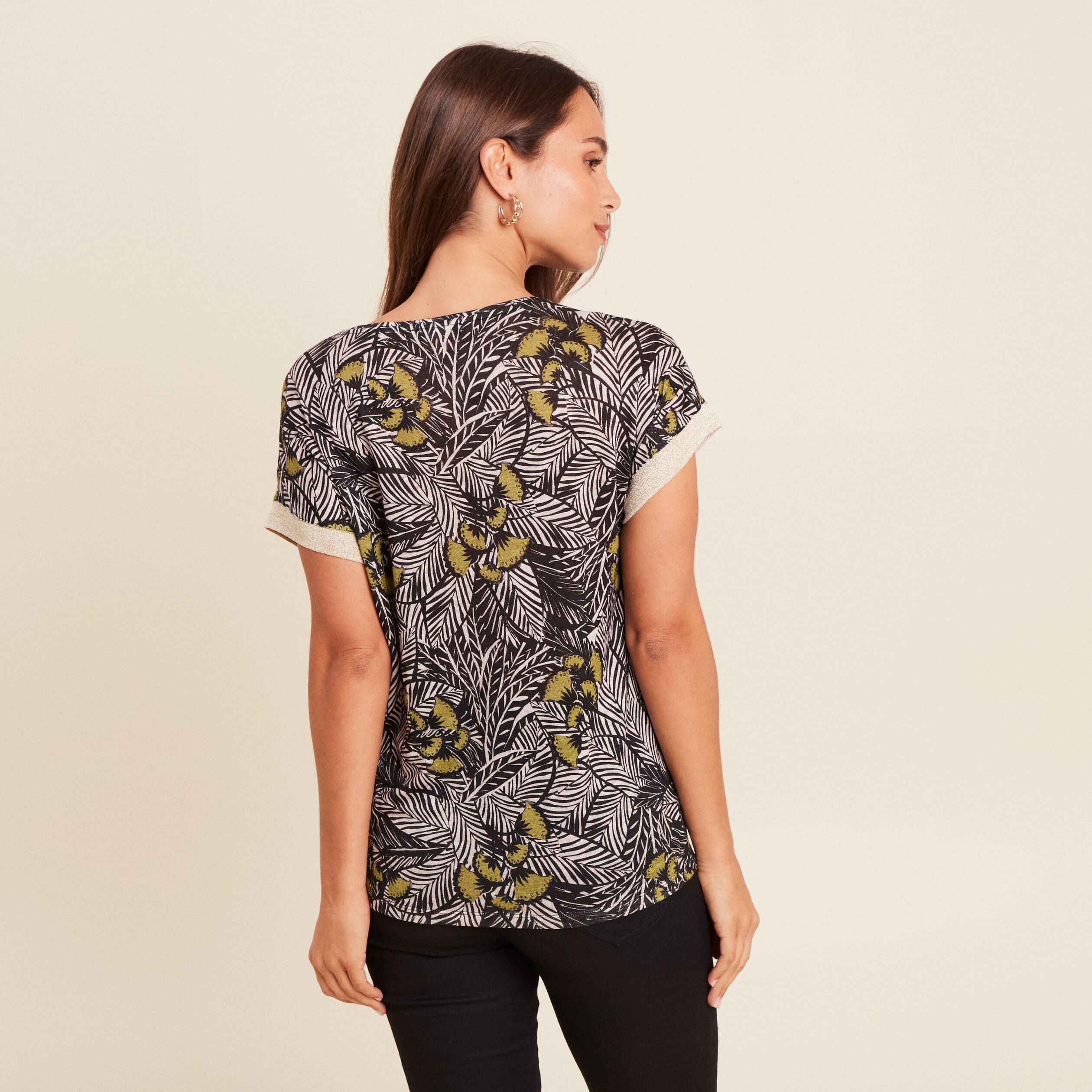 t shirt manches courtes vert femme T-shirt manches courtes vert femme