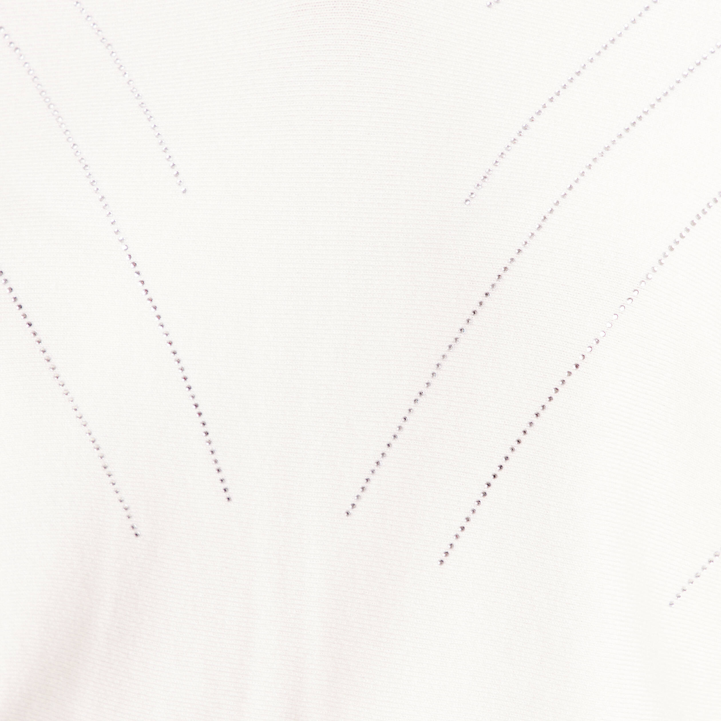 Pull ajust&eacute; col bateau strass ecru femme
