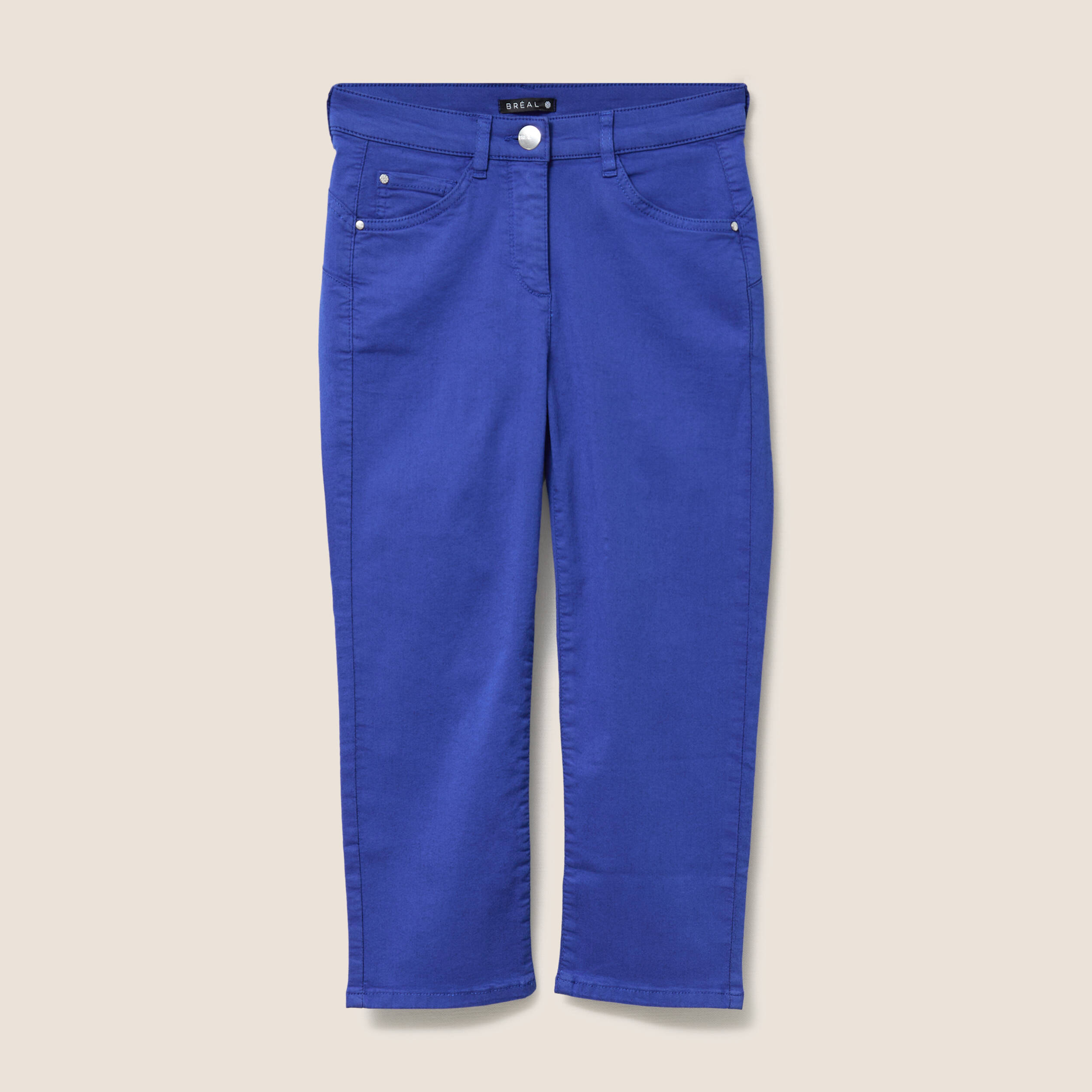 Pantacourt magique Le L&eacute;ger coupe droite bleu fonc&eacute; femme