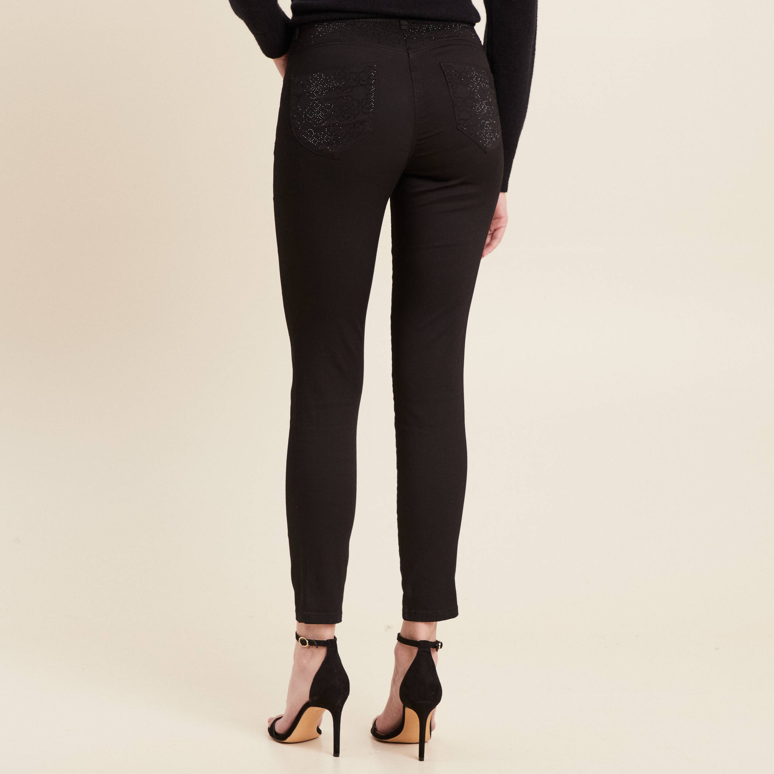 Pantalon magique Le L&eacute;ger coupe ajust&eacute;e noir femme