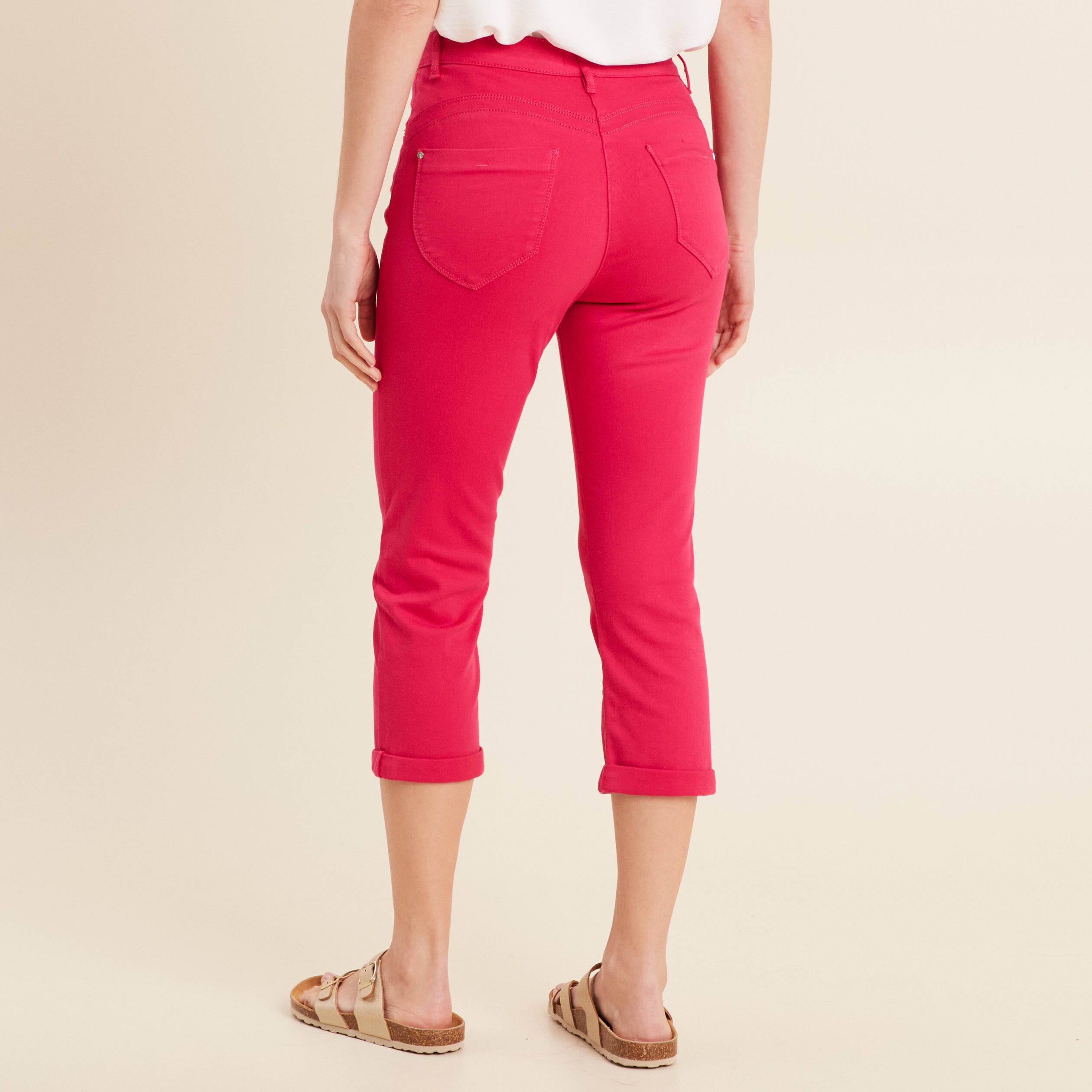 Pantacourt magique L'Unique ajust&eacute; rose fushia femme