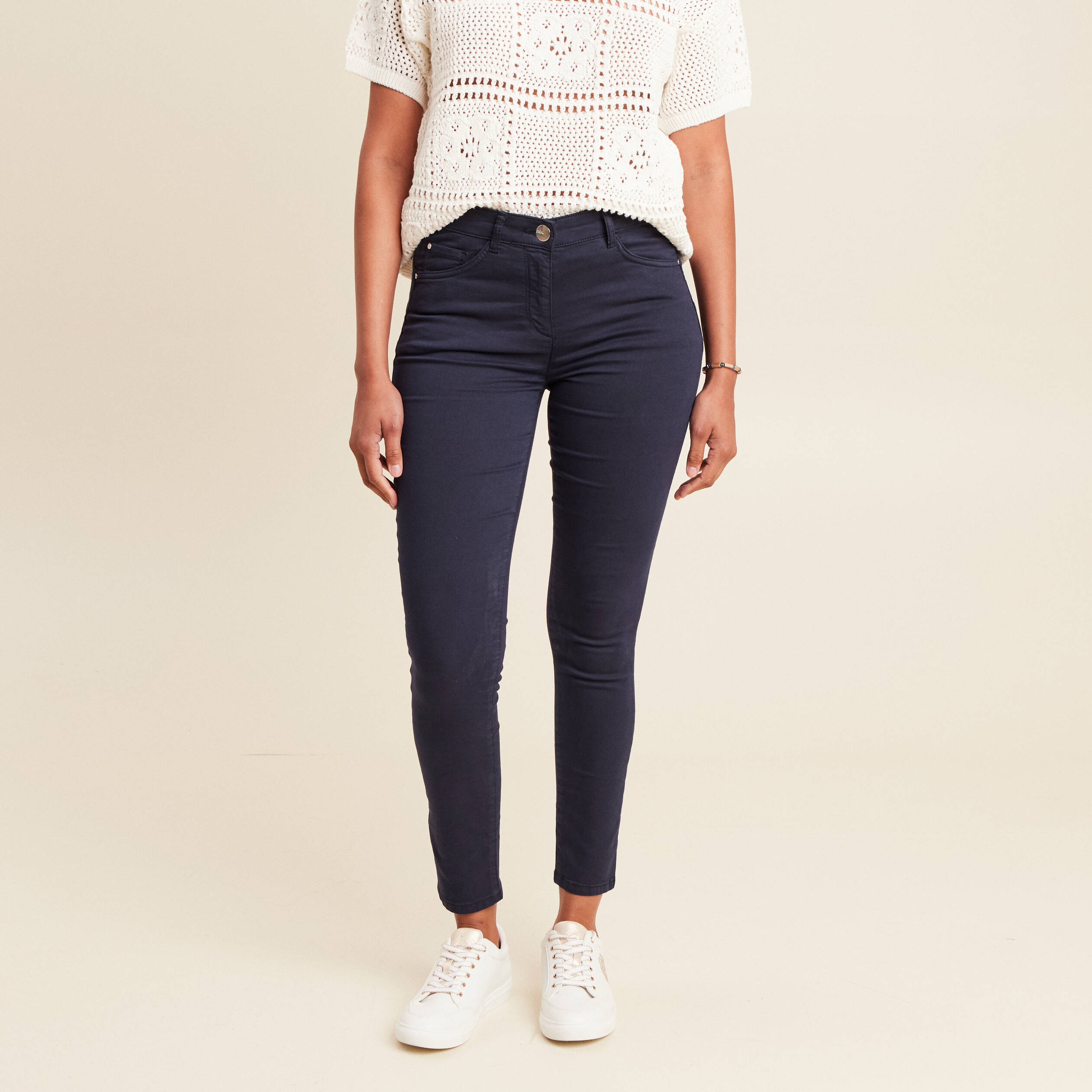 Pantalon magique Le L&eacute;ger coupe ajust&eacute;e bleu marine femme
