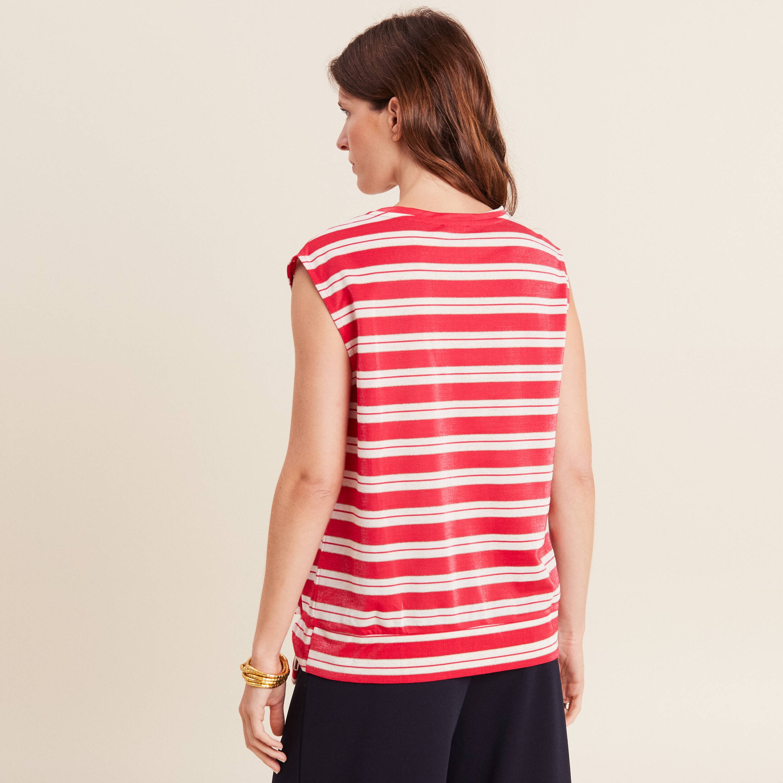 T-shirt manches courtes rouge femme