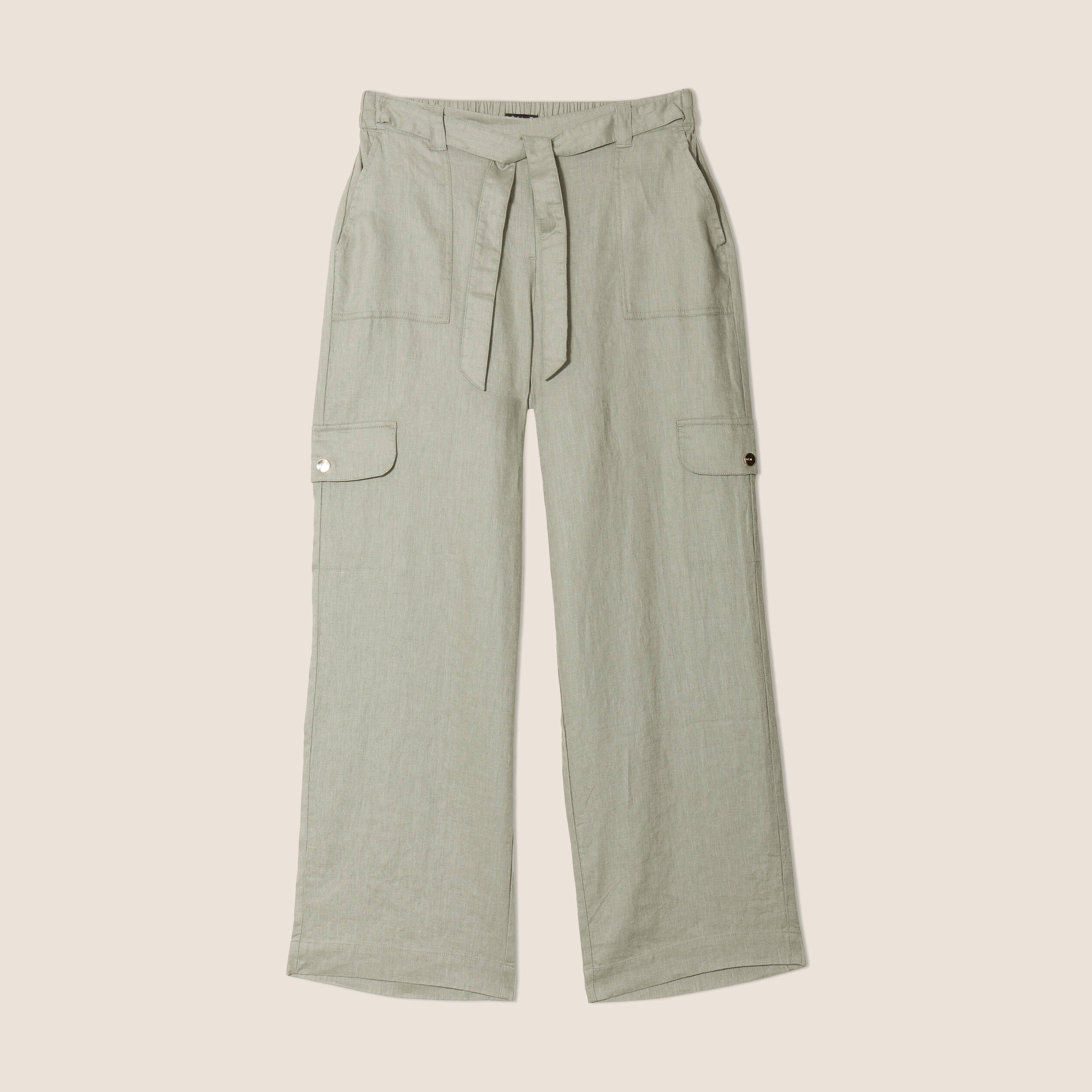 Pantalon large 7/8ème vert clair femme
