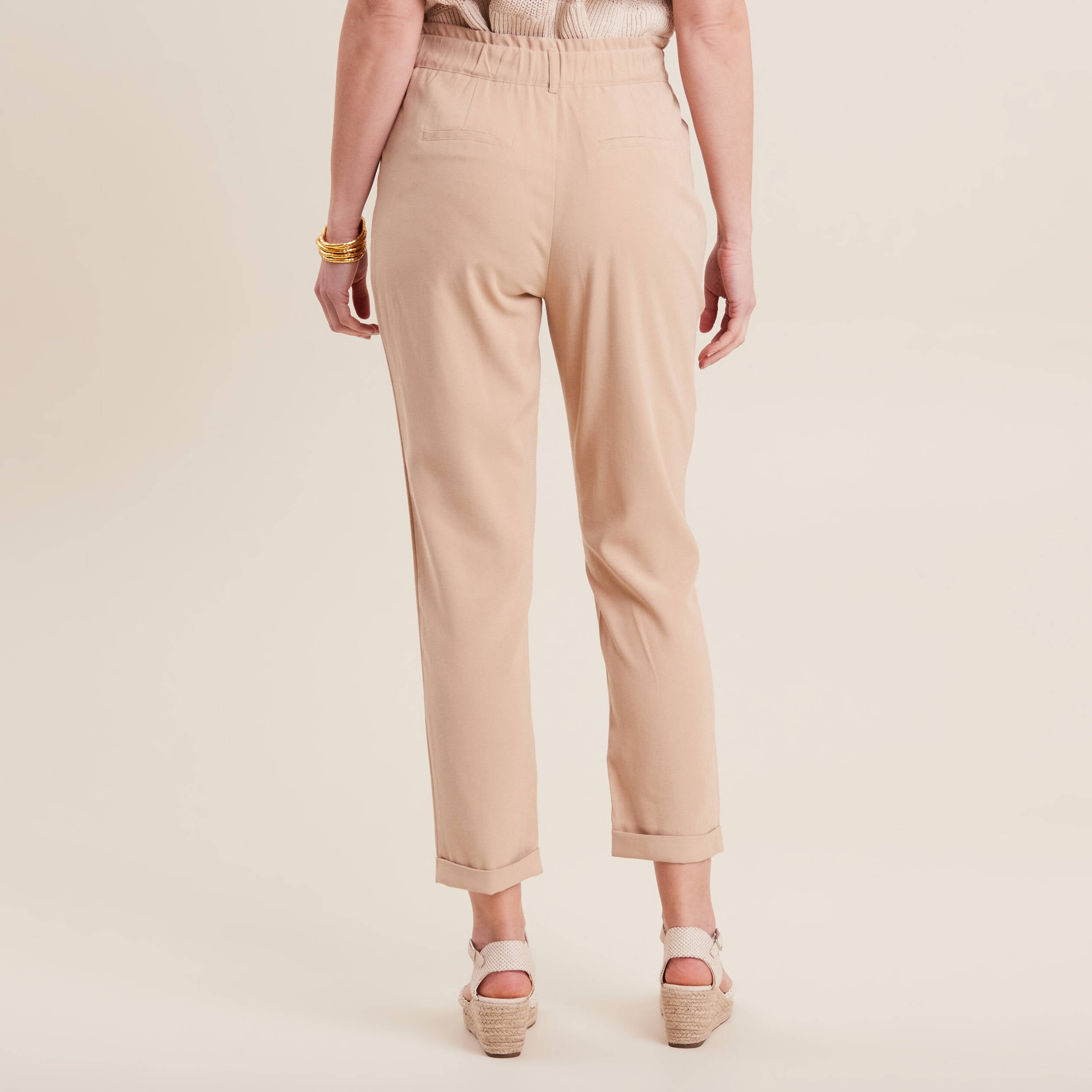 Jean M&S 7/8 Beige Taille 48 - Coupe Droite, état Neuf