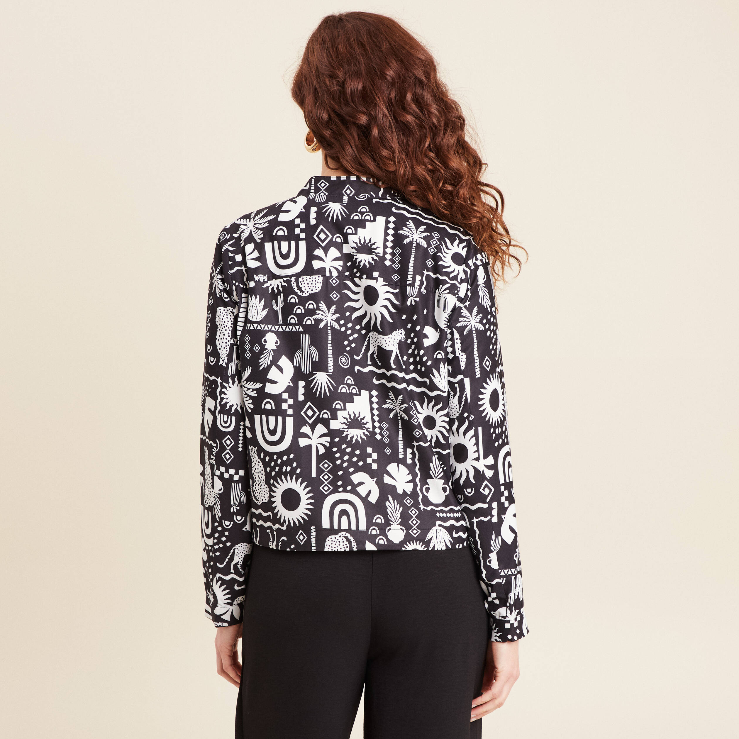 Blouson zippé 2 poches noir femme