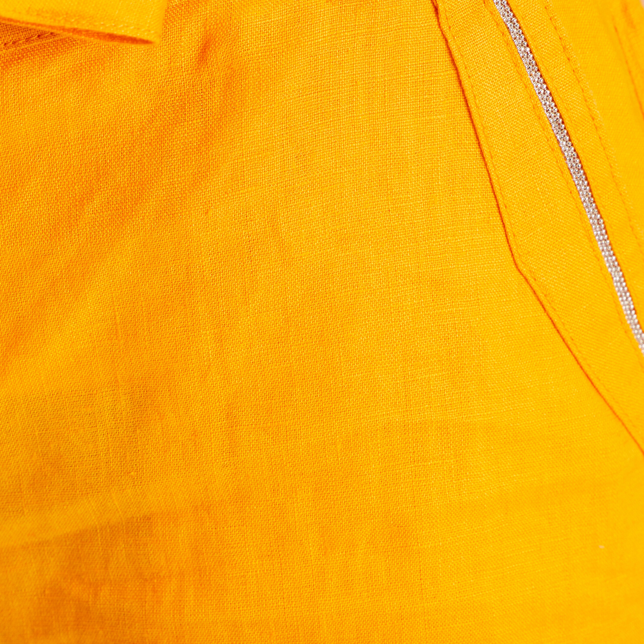 Short paperbag jaune foncé femme