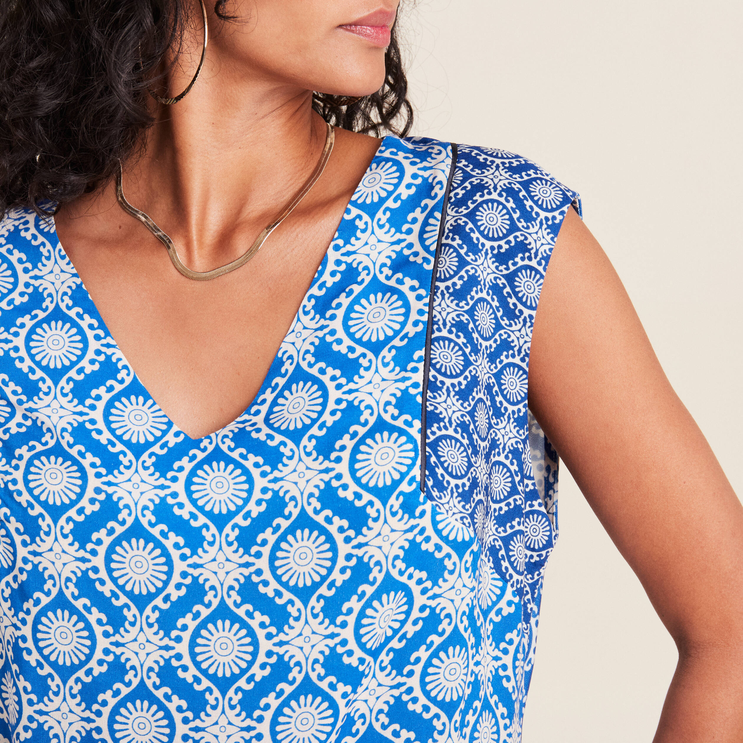 Débardeur sans manches bleu femme