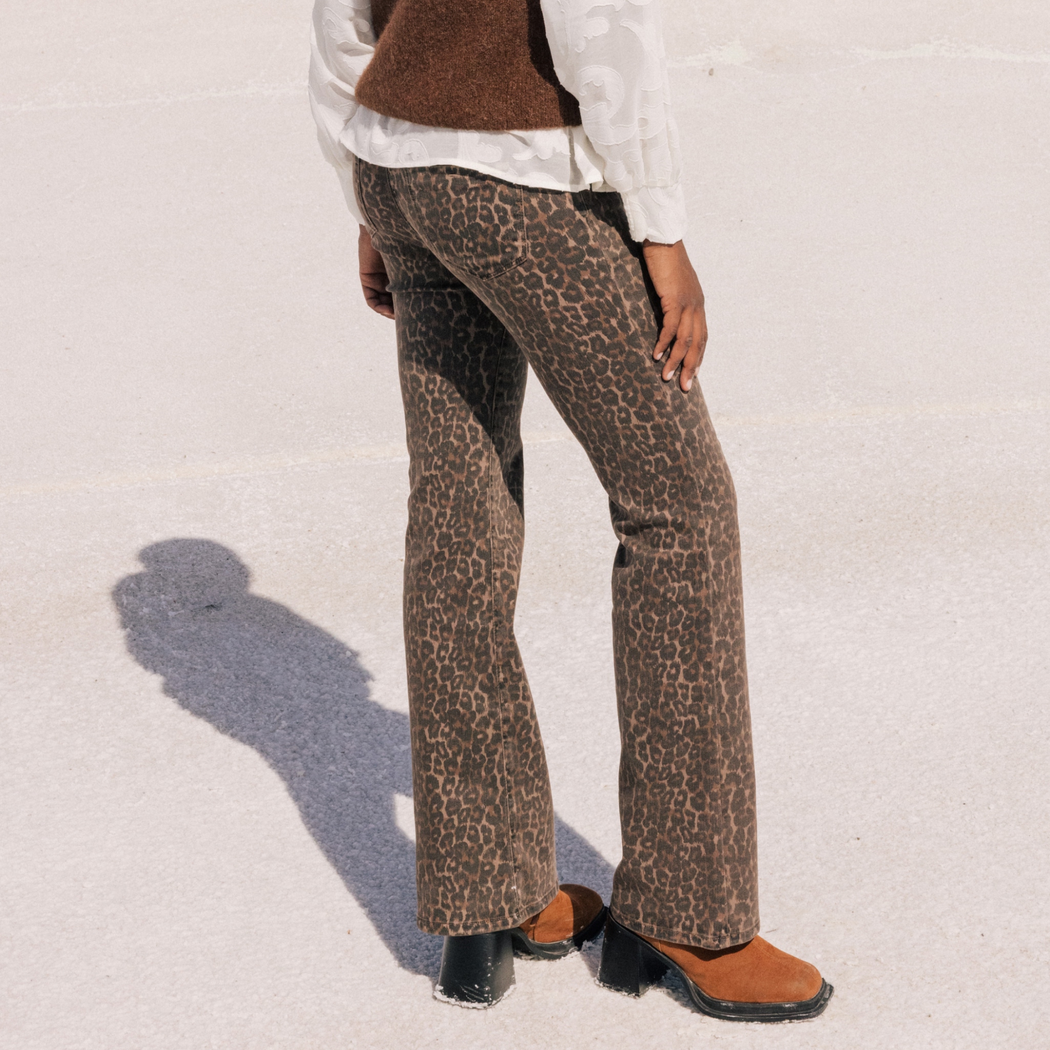 Pantalon Magique bootcut taille standard marron cognac femme Bréal