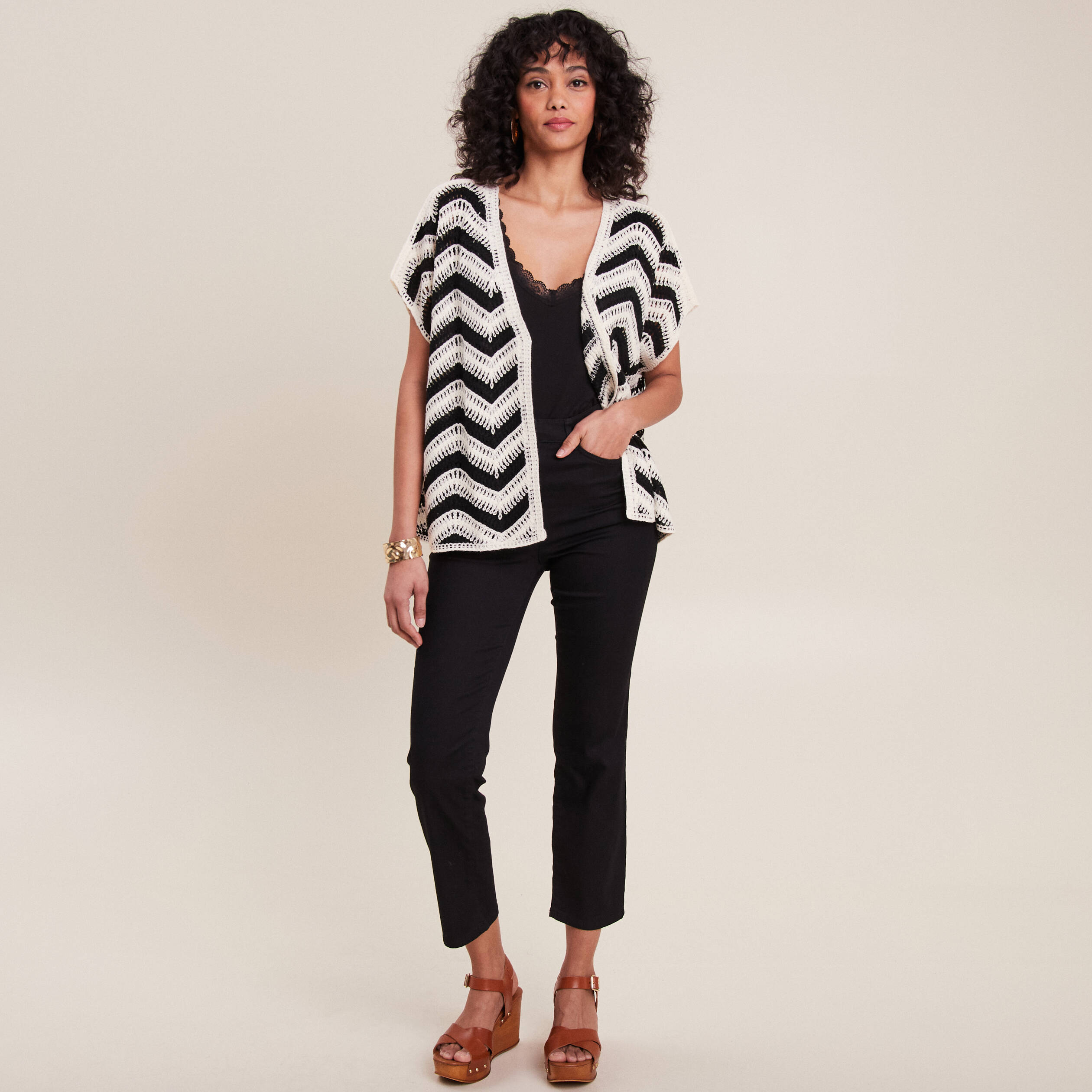 Pantalon magique Le L&eacute;ger coupe droite noir femme