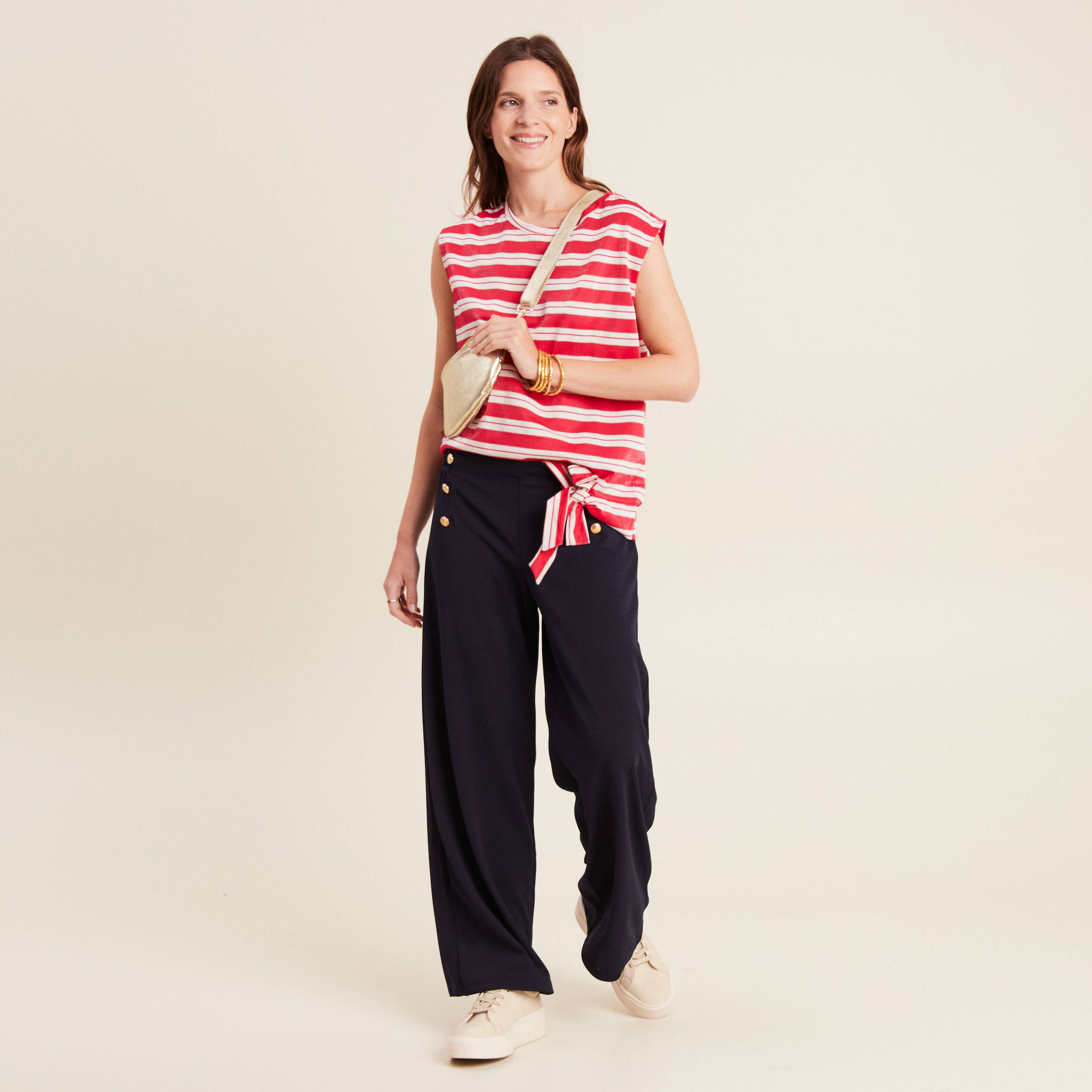 T-shirt manches courtes rouge femme