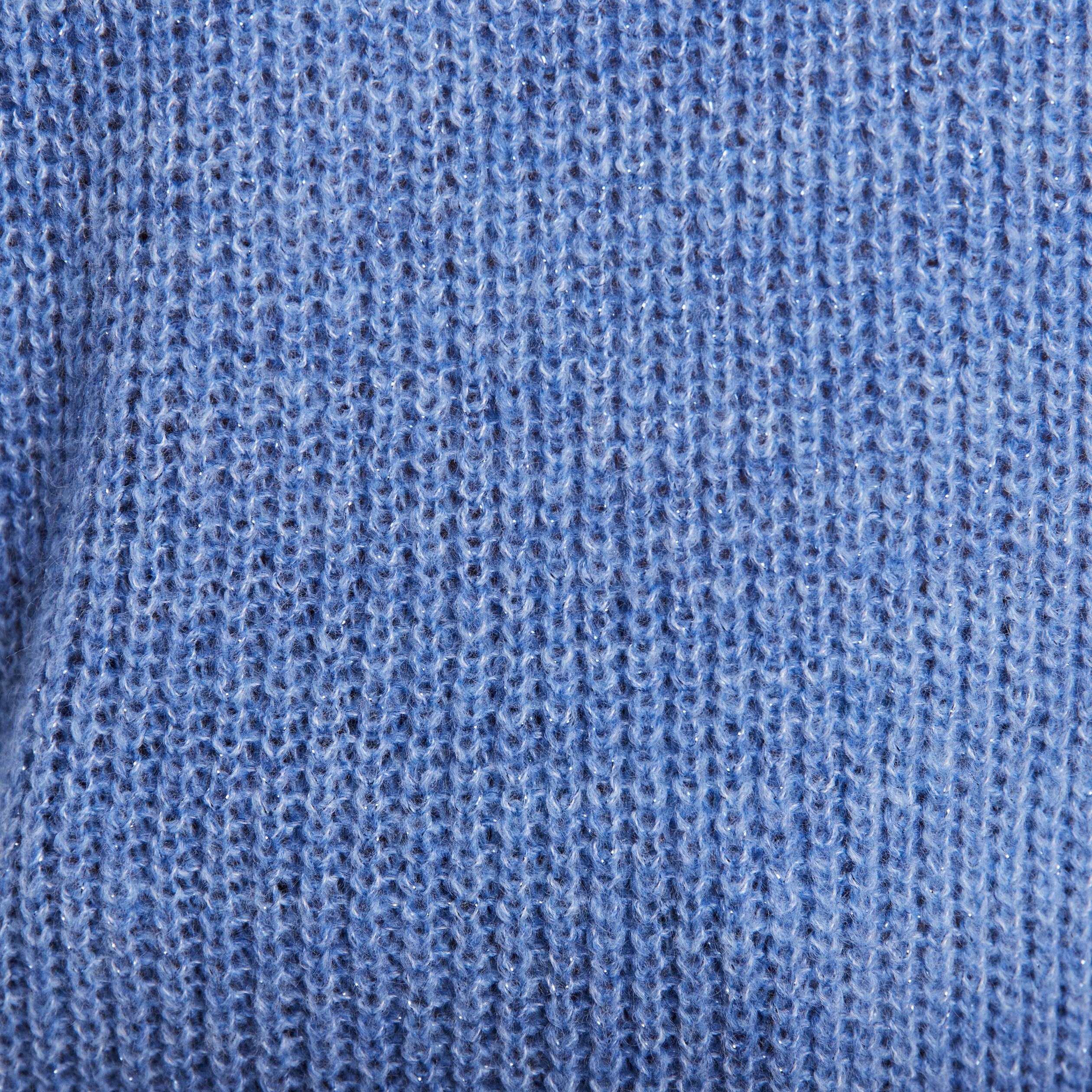 Pull manches longues bleu femme