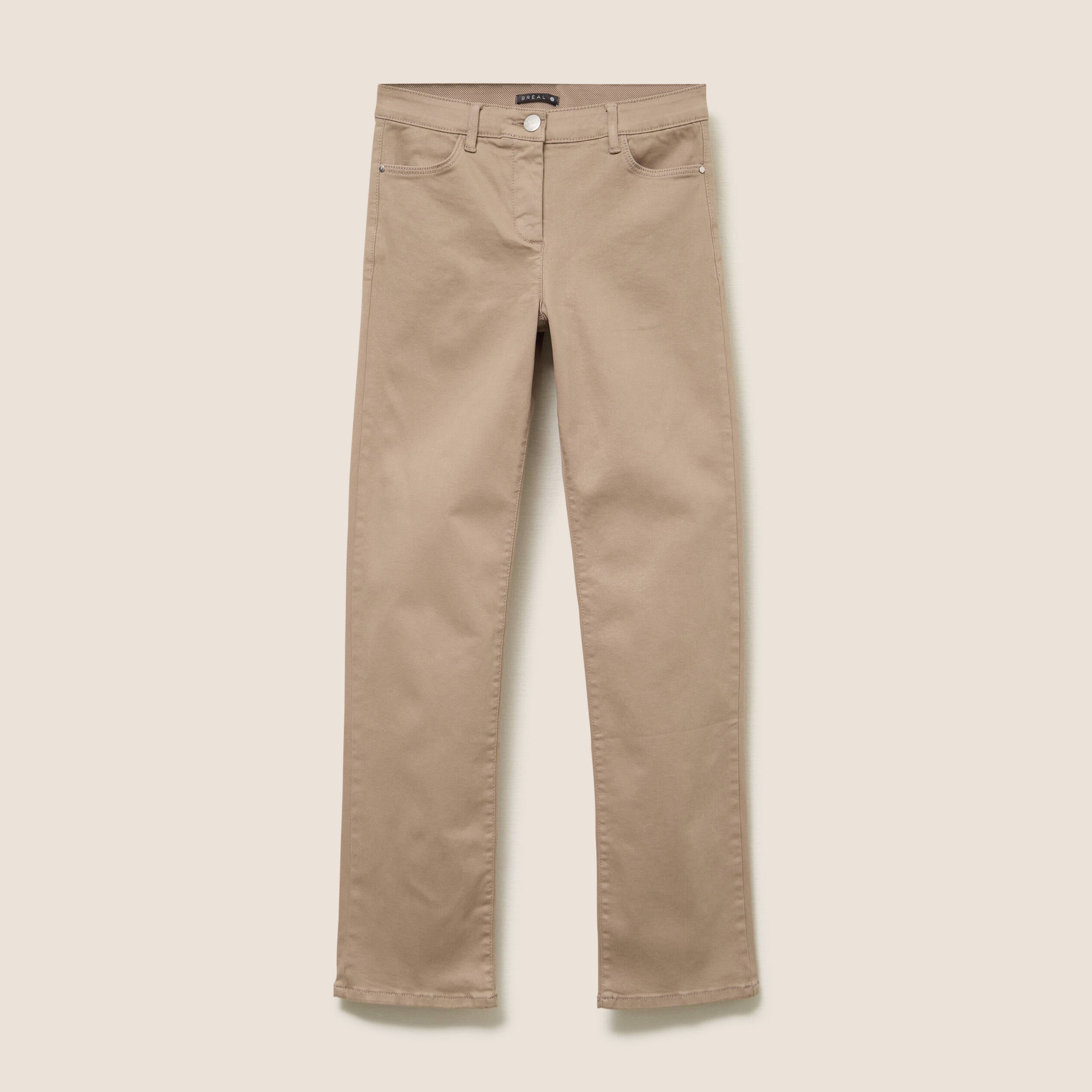 Pantalon magique L'Unique effet brillant taupe femme