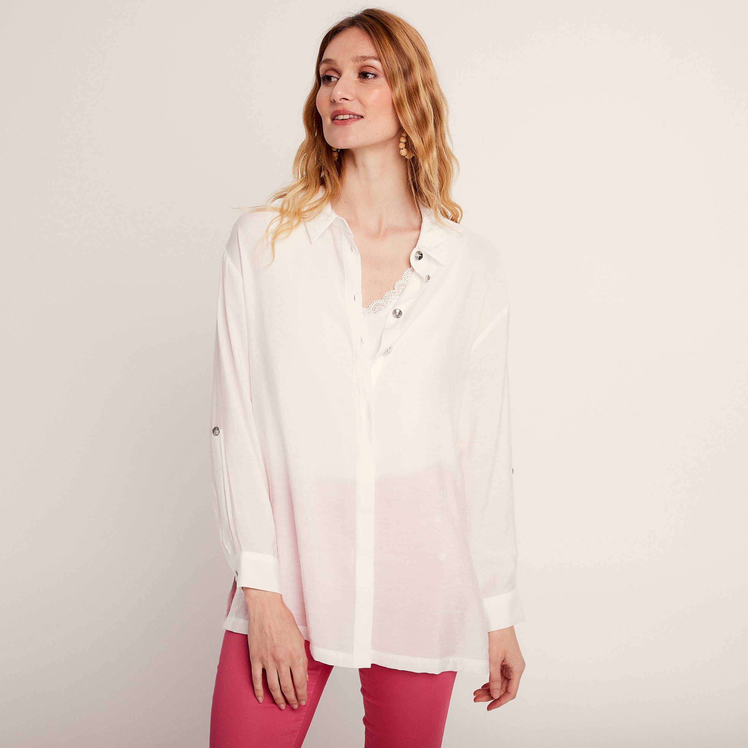 Chemisier ecru femme outlet