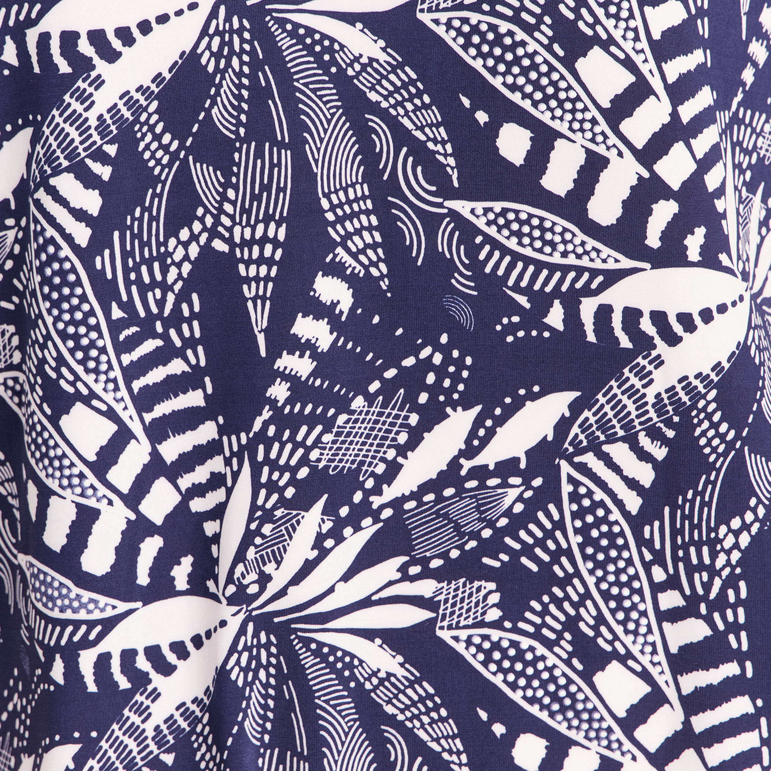 T-shirt col v manches courtes bleu femme