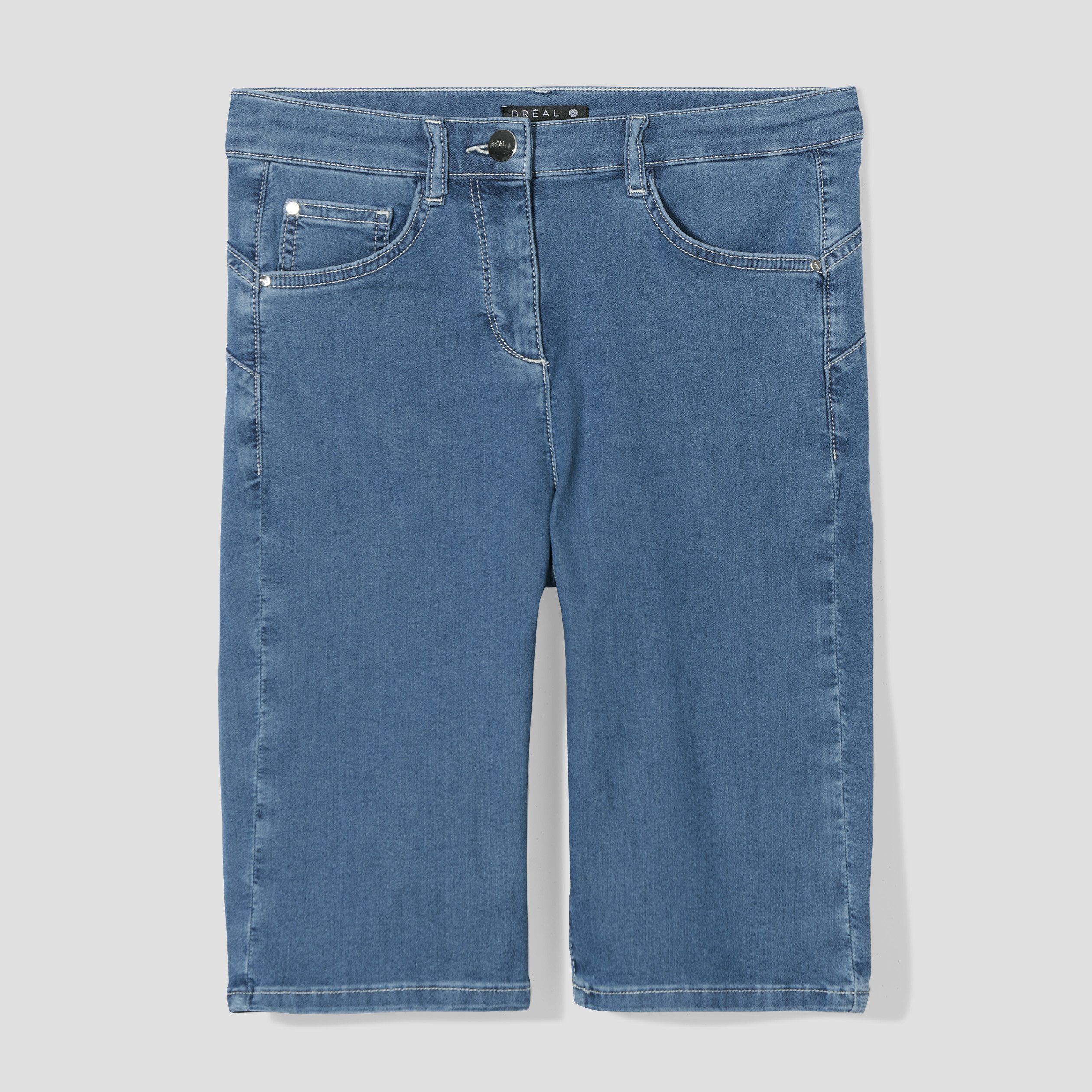 Bermuda magique le Léger denim bleach femme Bréal