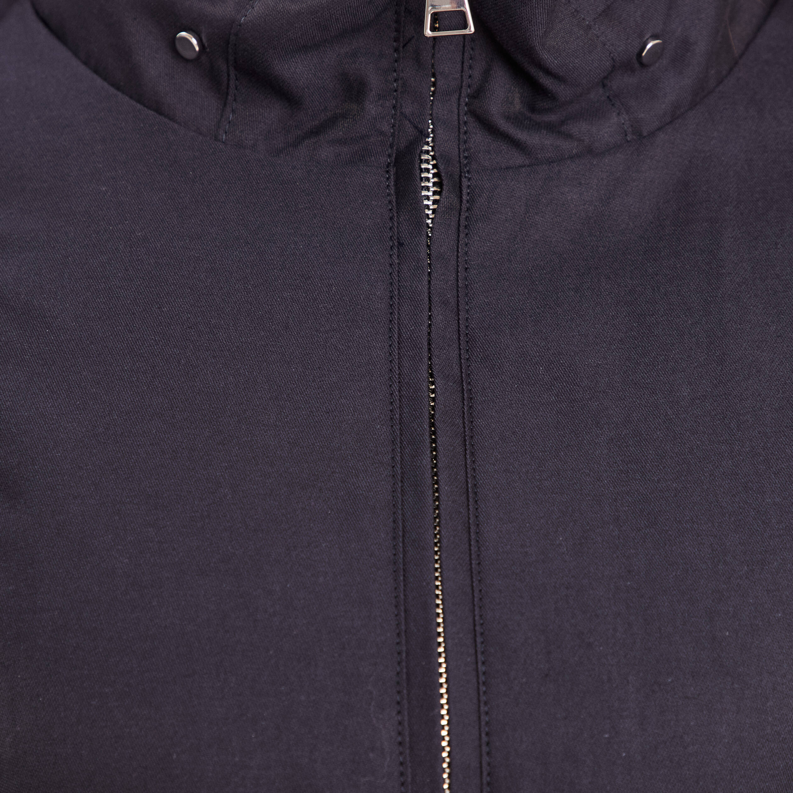 Parka droite ceinturée bleu foncé femme