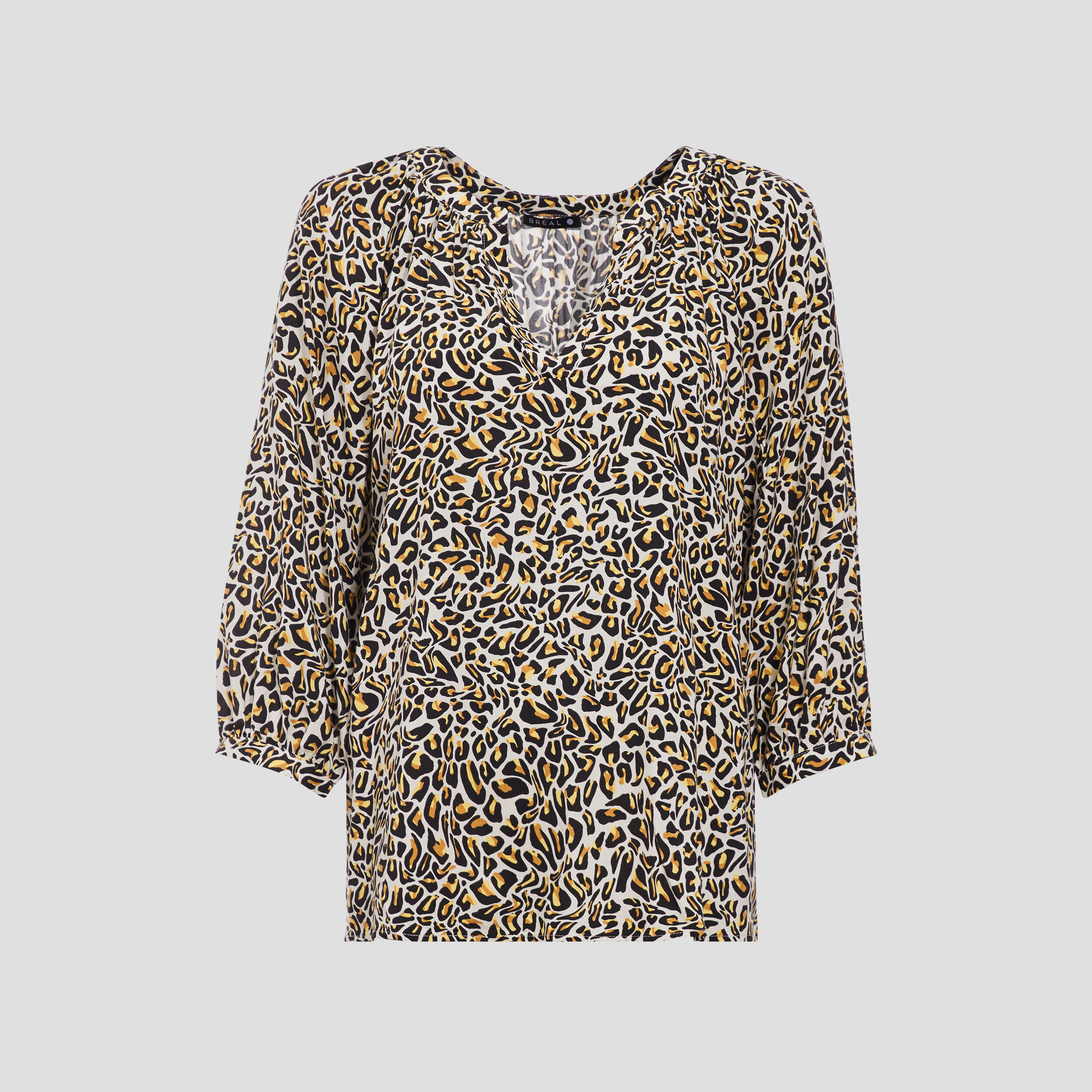 Blouse manches 3/4 beige femme