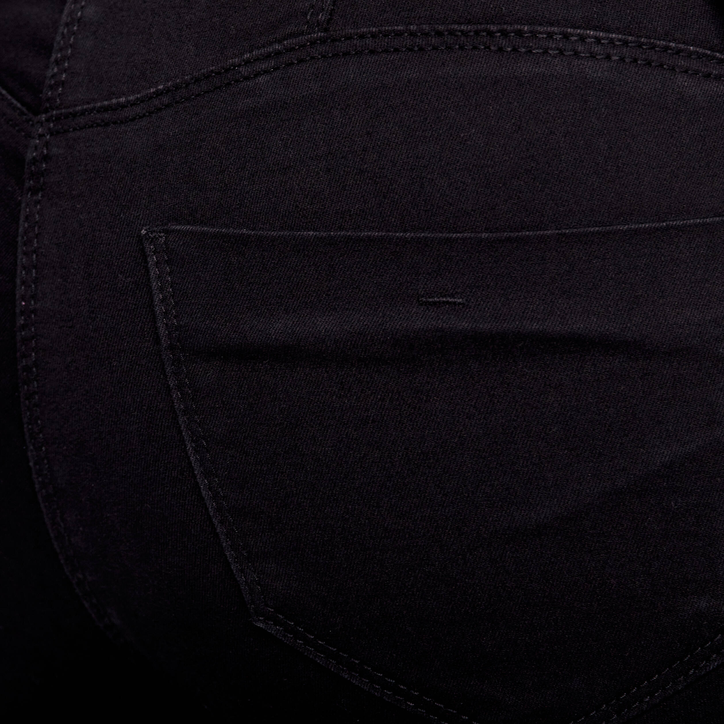 Jean ajusté taille standard 7/8ème noir femme