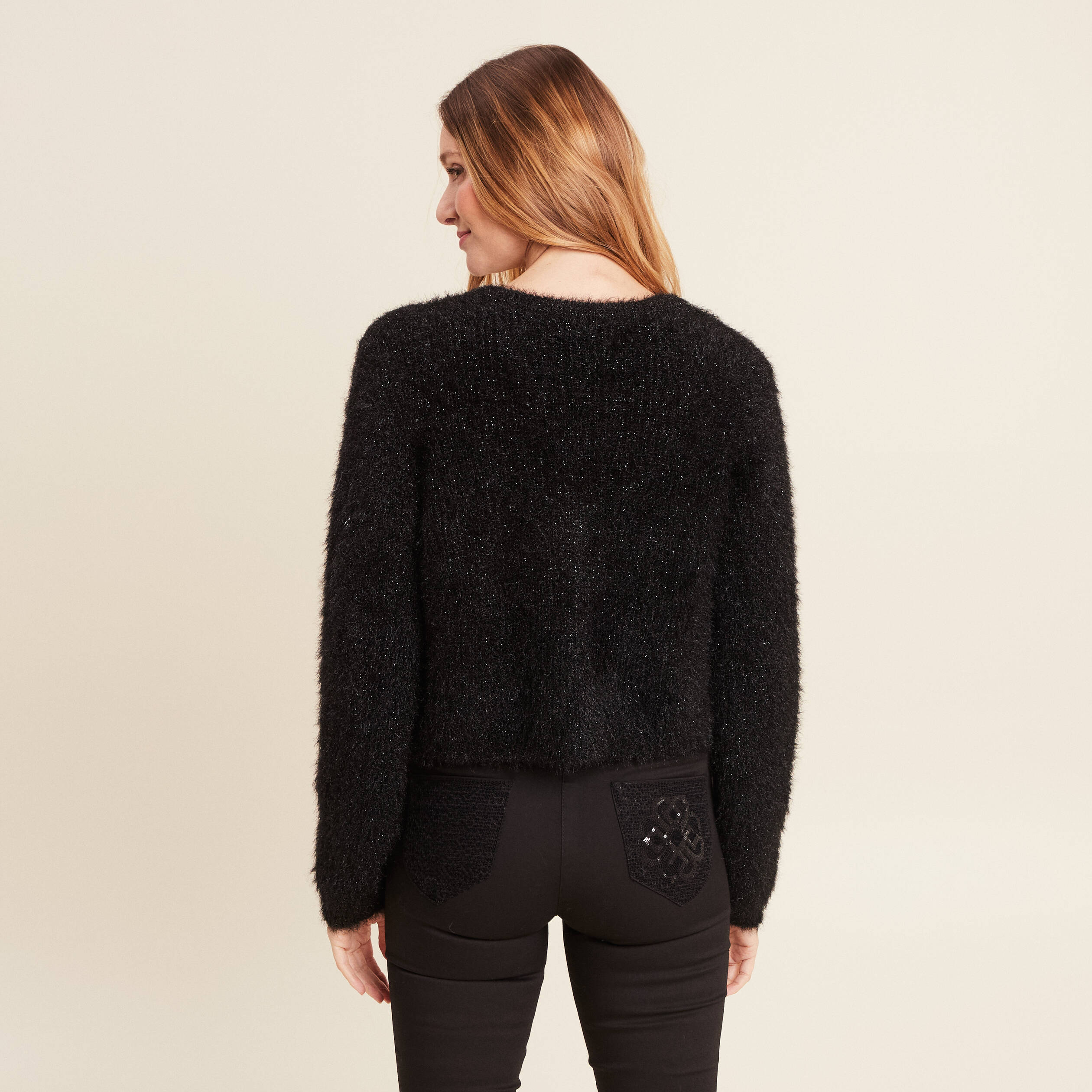 gilet manches longues noir femme Gilet manches longues noir femme