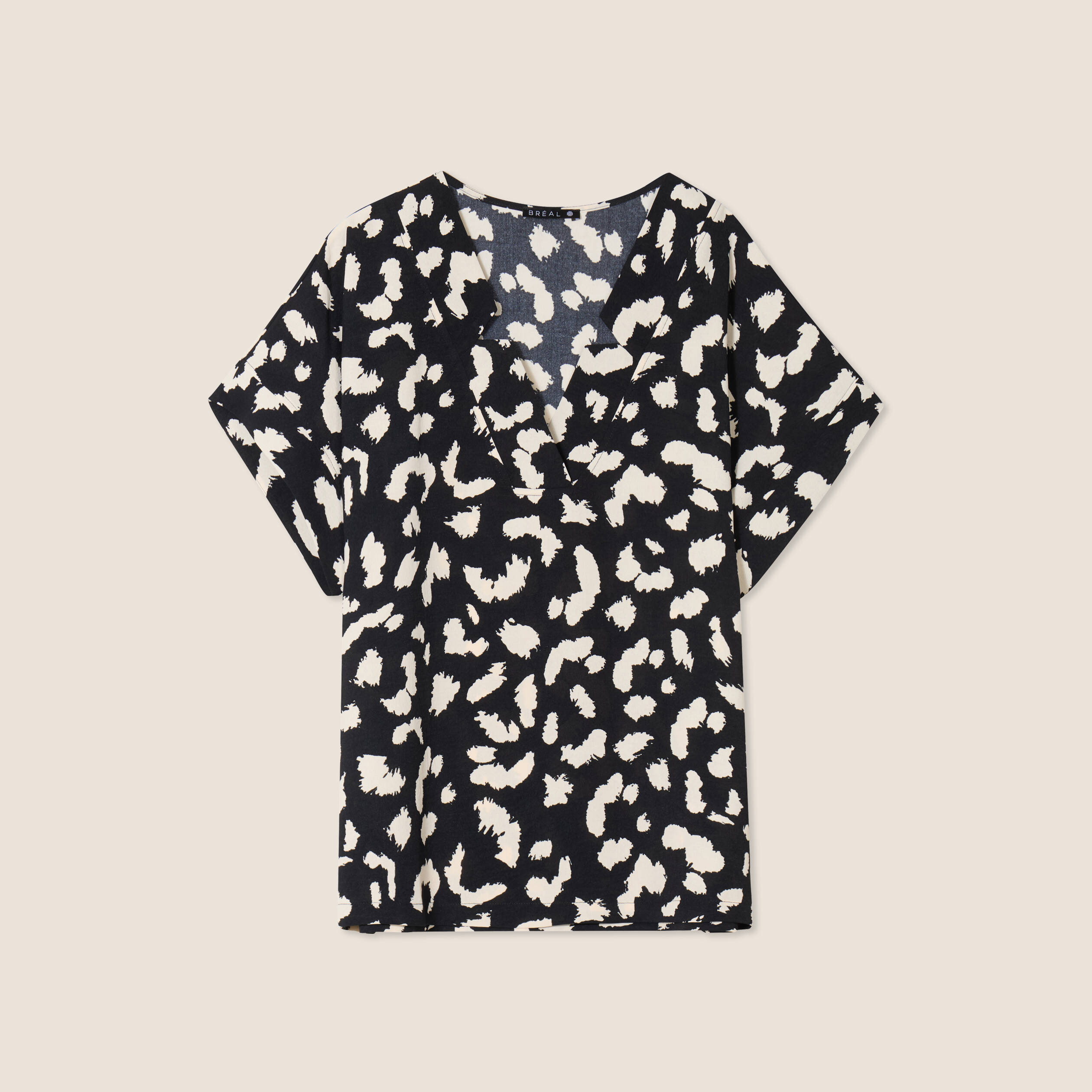 blouse fluide manches courtes noir femme Blouse fluide manches courtes noir femme