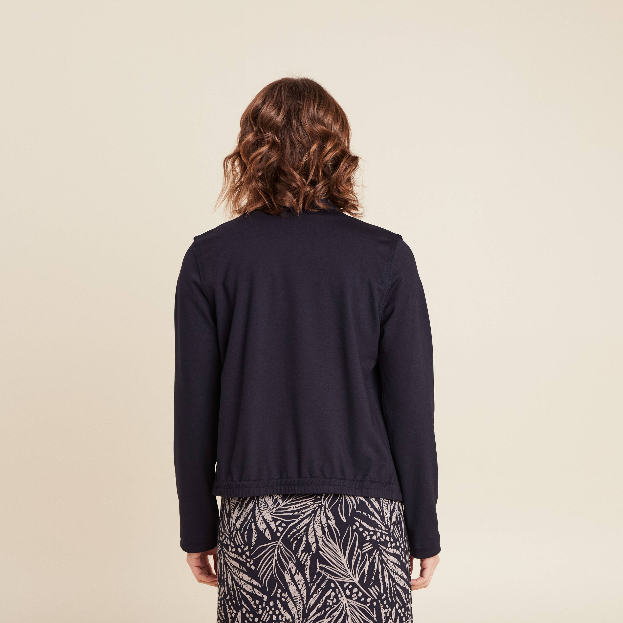 veste droite reversible bleu fonce femme Veste droite réversible bleu foncé femme