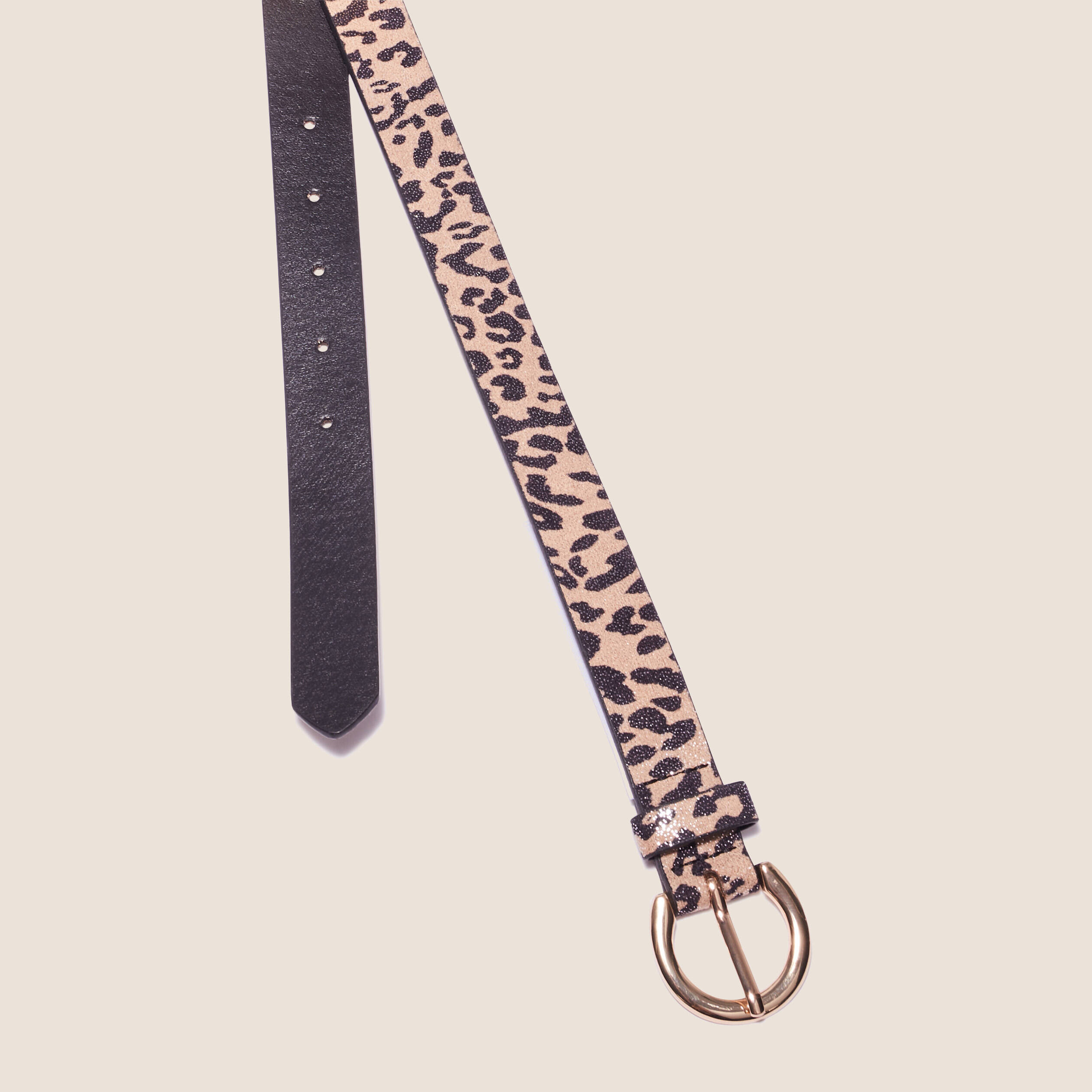 Ceinture iris&eacute;e beige femme