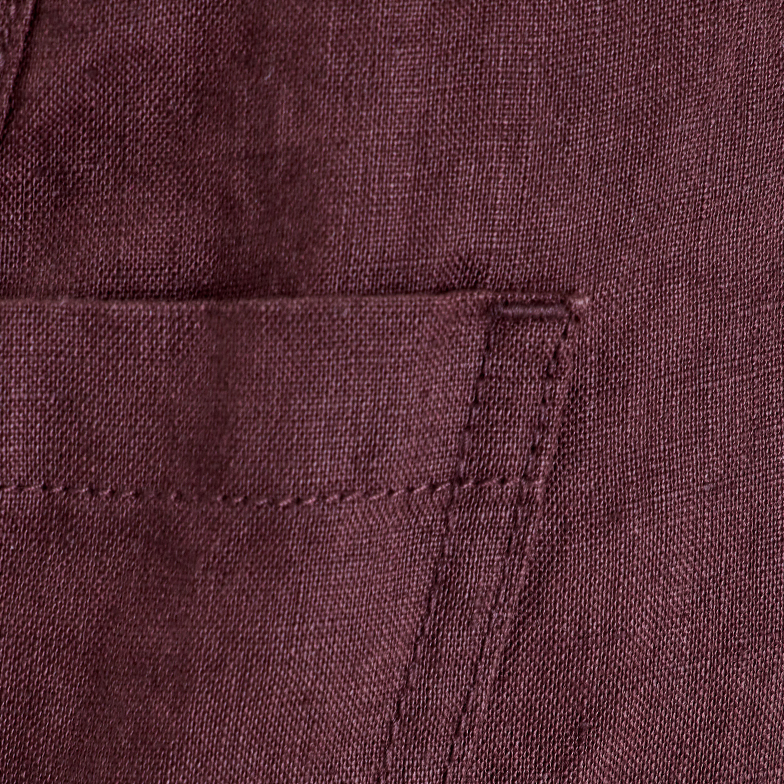 Pantalon battle en lin marron fonc&eacute; femme