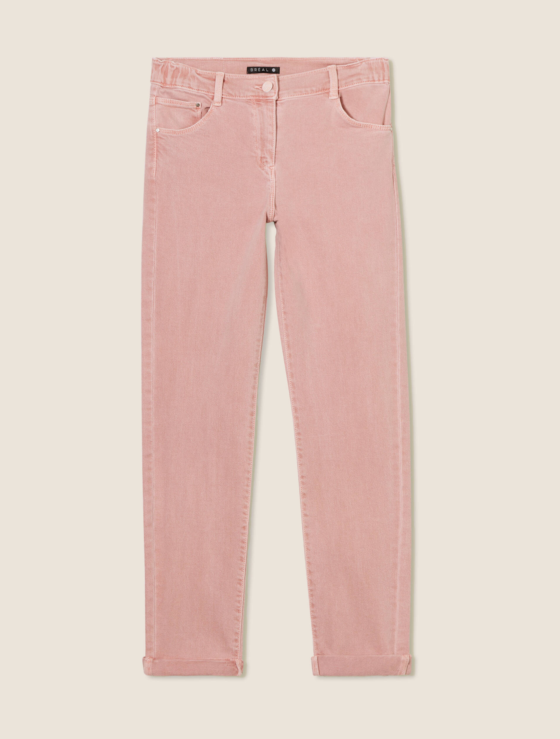 jean ajuste 78eme 5 poches mauve femme Jean ajusté 7/8ème 5 poches mauve femme