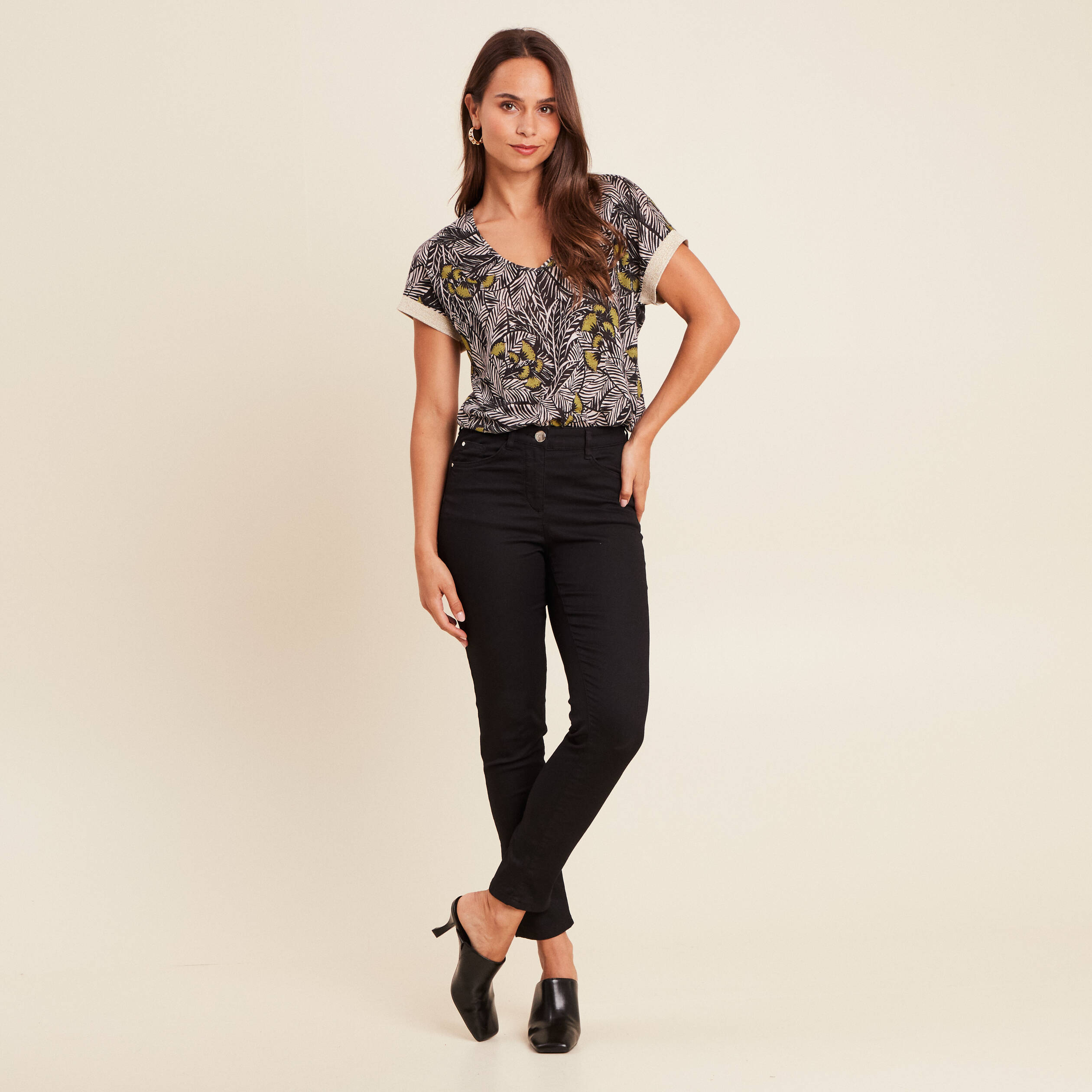 t shirt manches courtes vert femme T-shirt manches courtes vert femme
