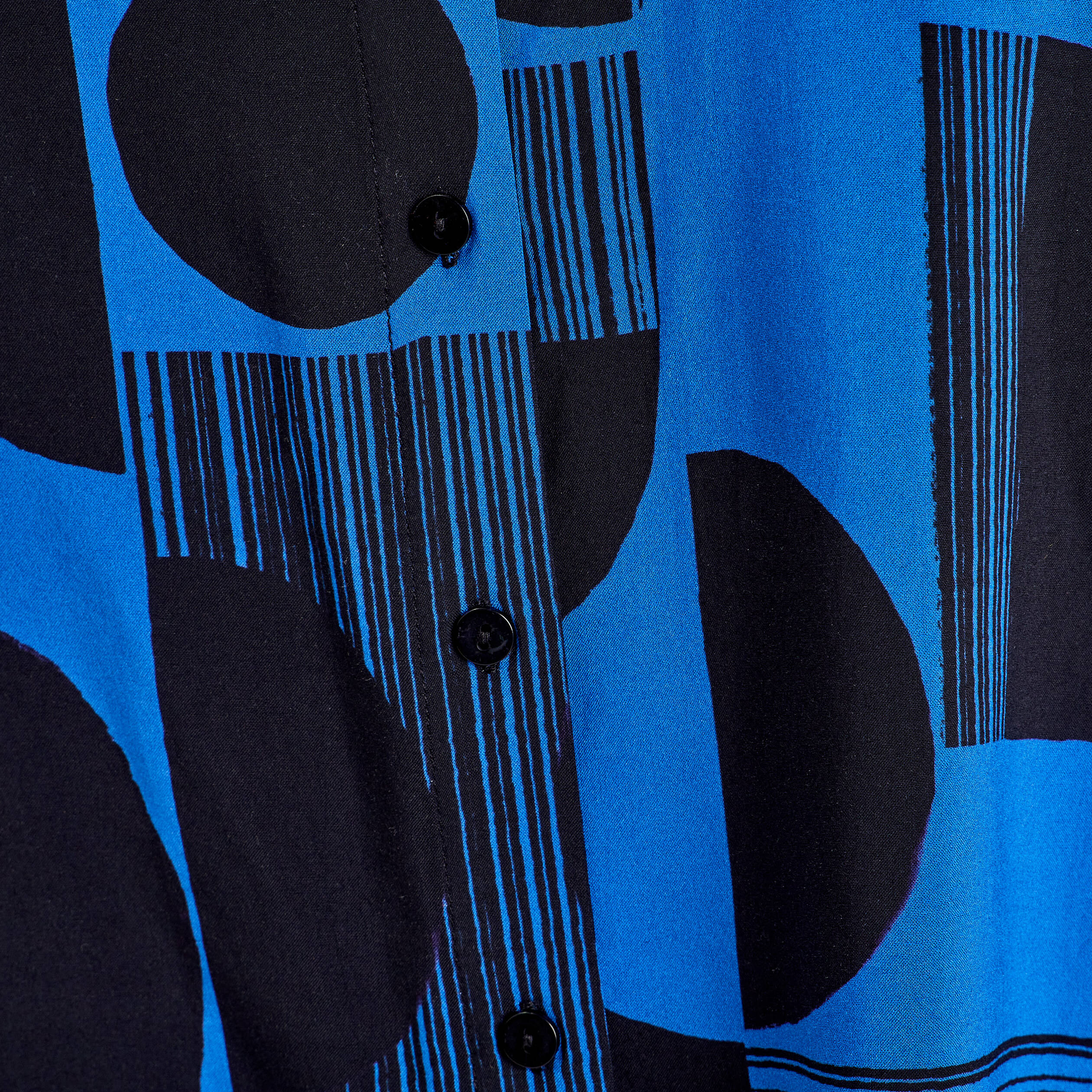 Chemise manches longues bleu electrique femme