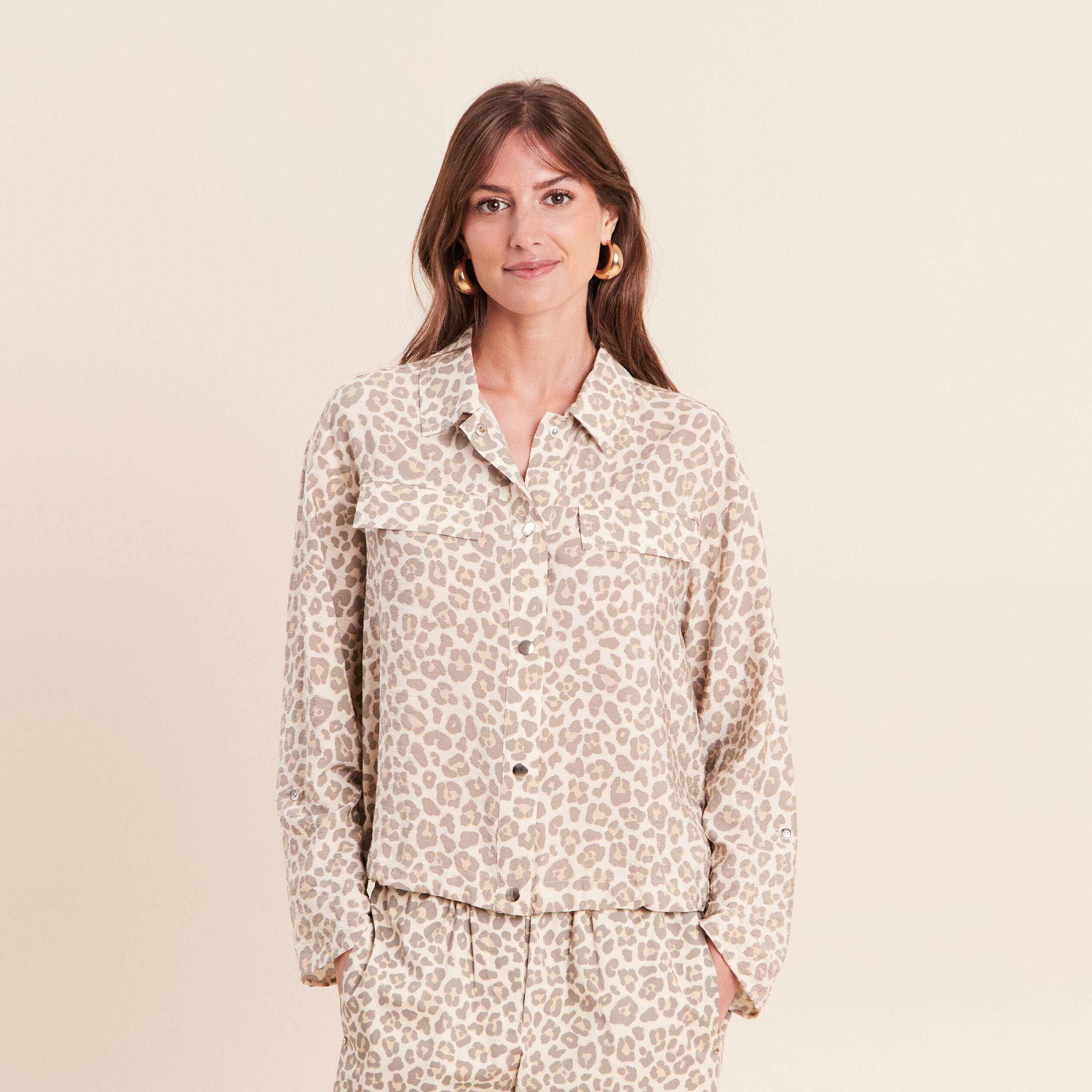 Chemise esprit veste blanc femme