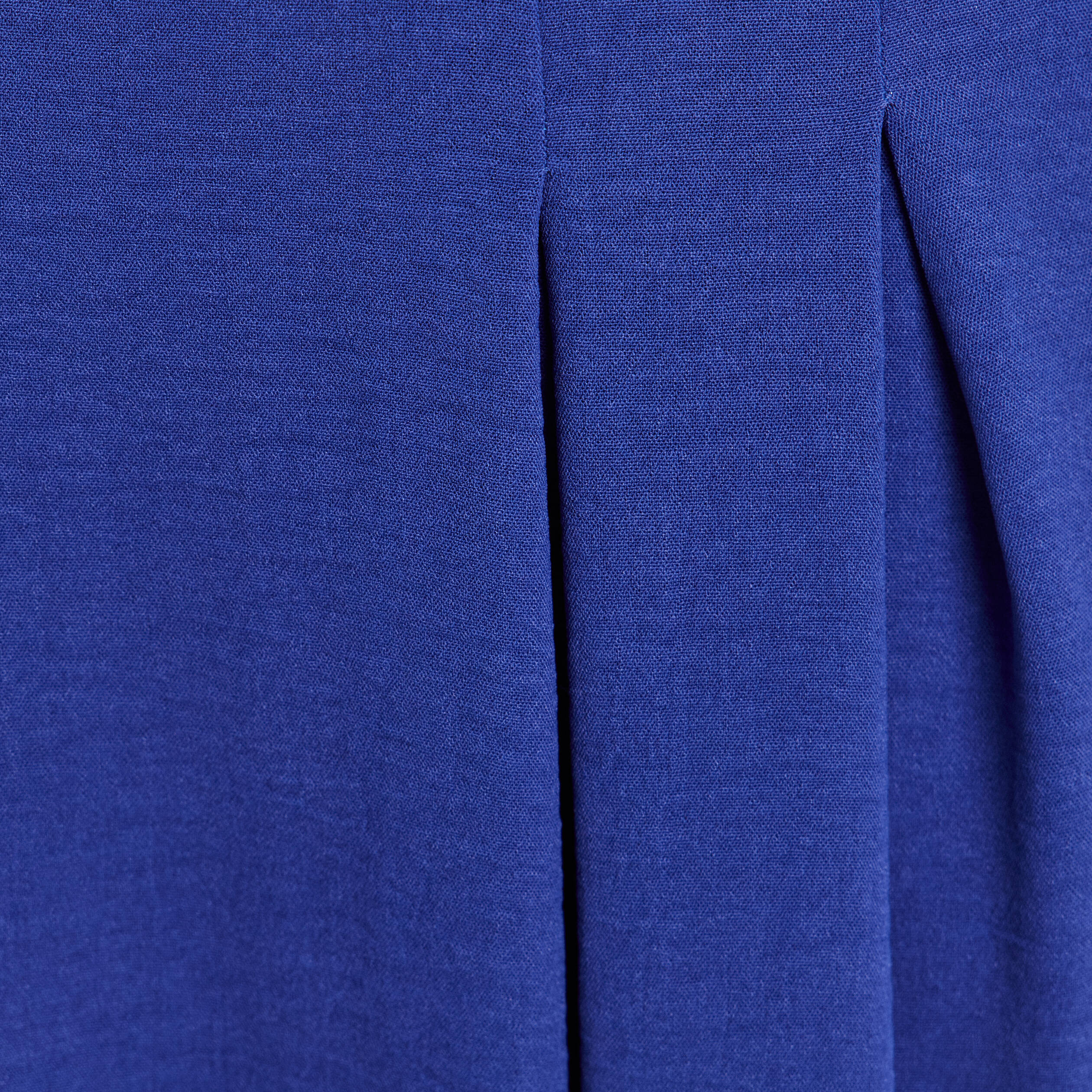 Jupe longue &eacute;vas&eacute;e ceintur&eacute;e bleu fonc&eacute; femme