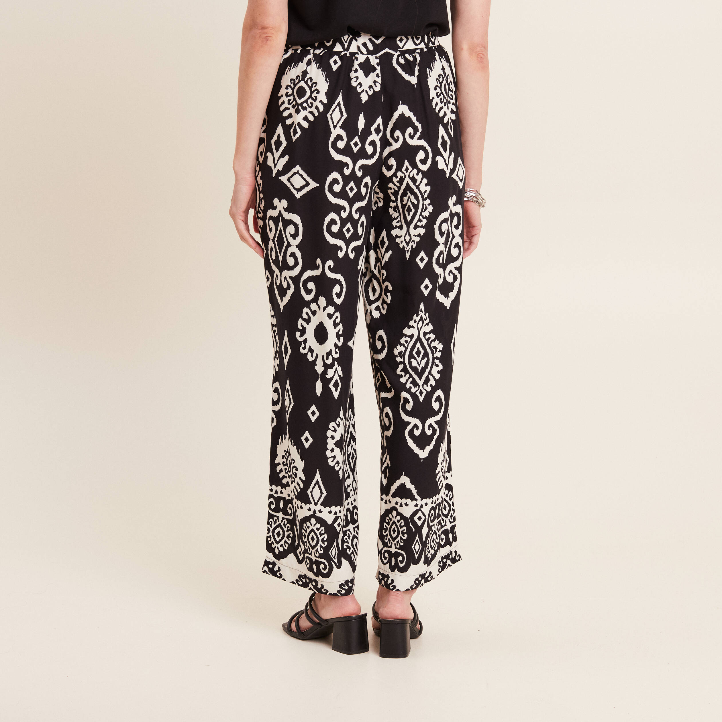 Pantalon flou noir femme
