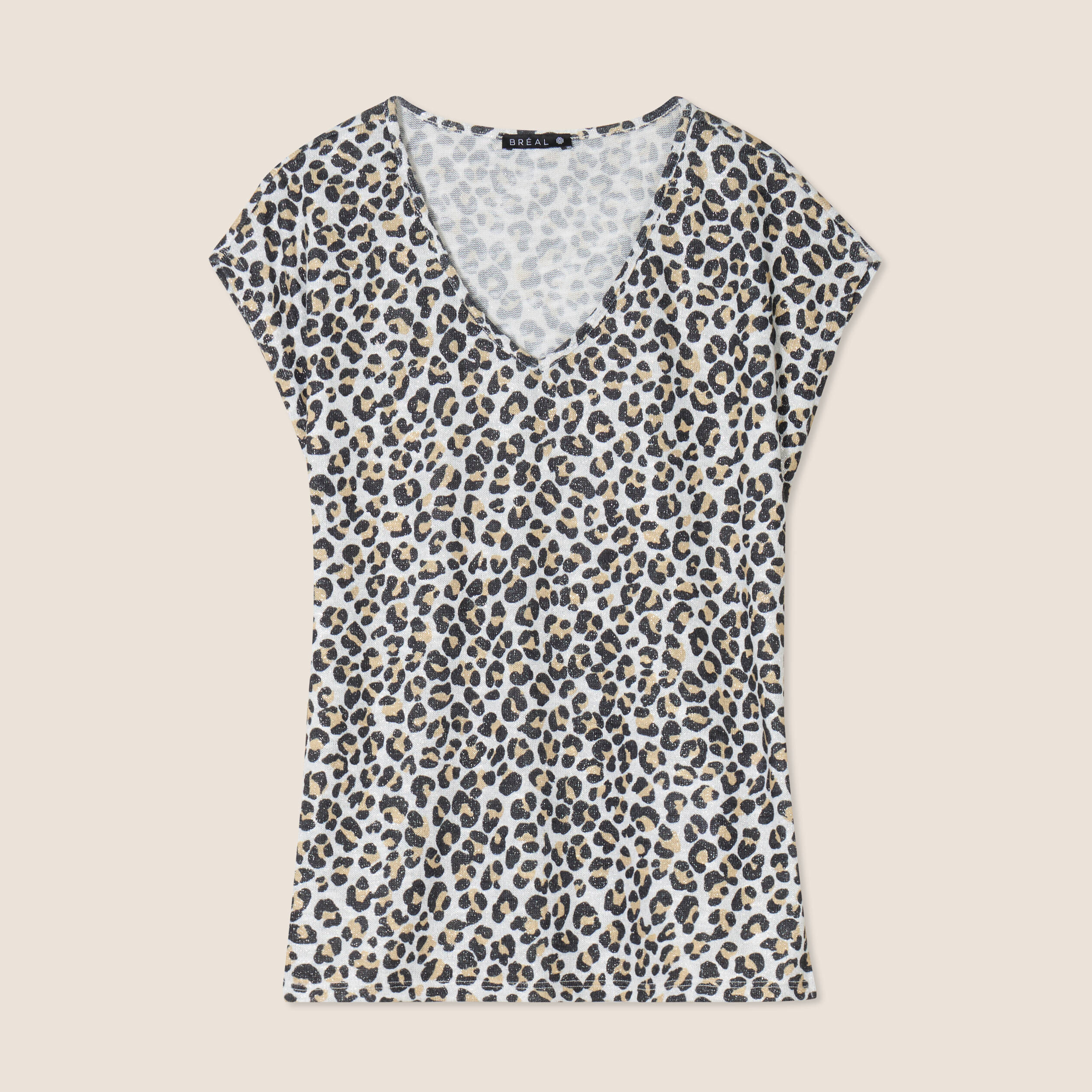 T-shirt manches courtes creme femme