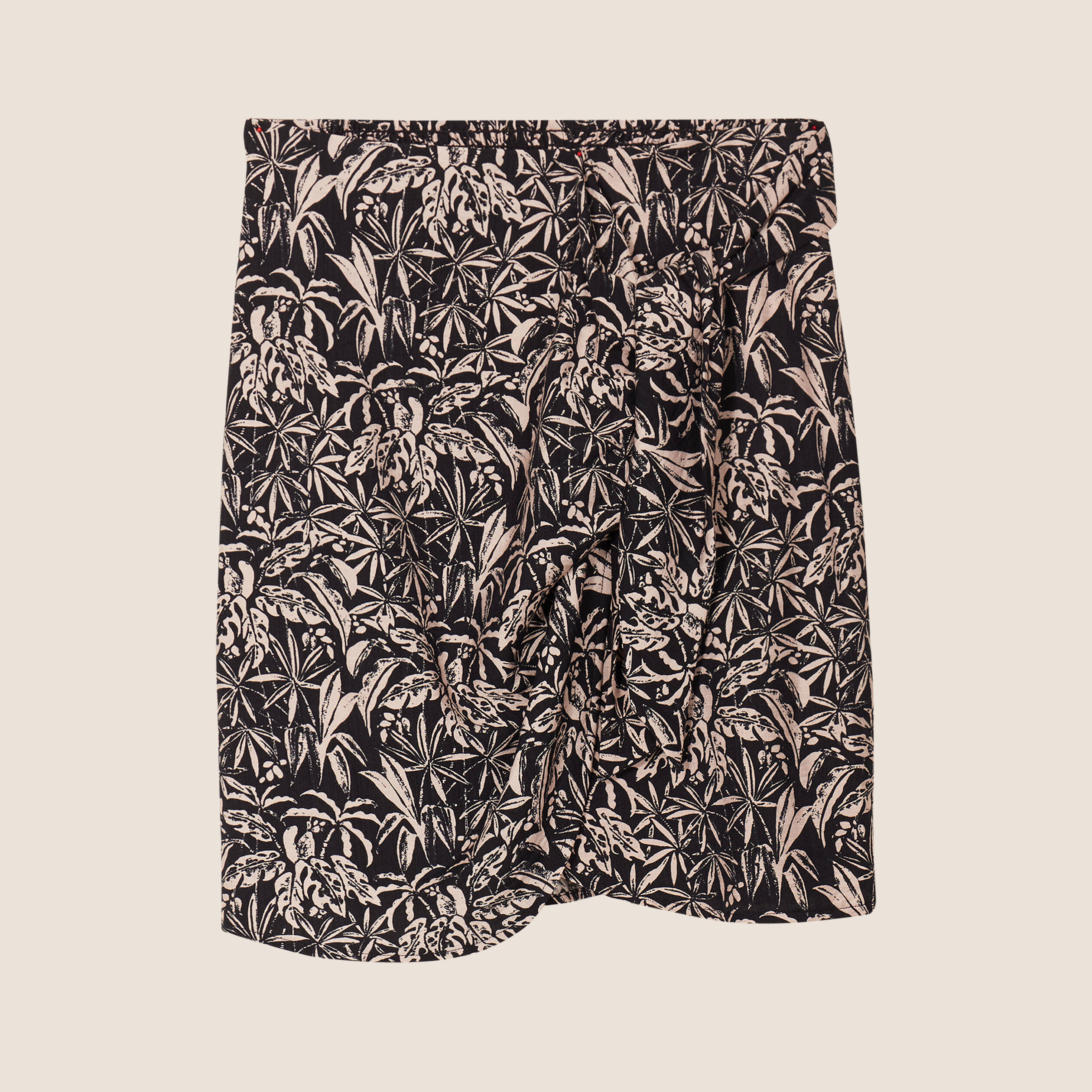 Jupe portefeuille noir femme